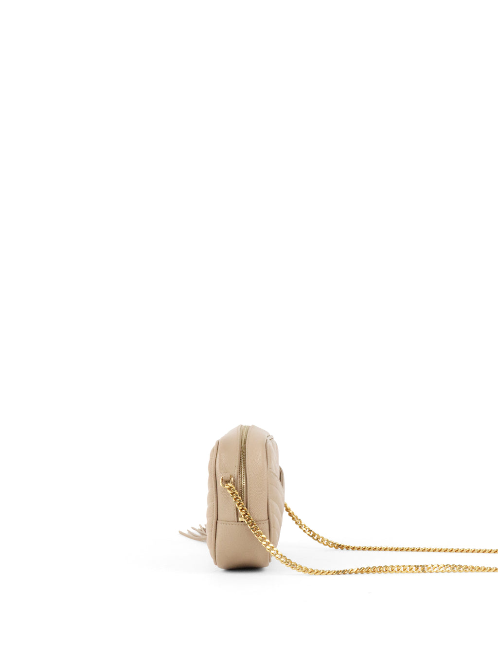 Saint Laurent Dark Beige Loulou Mini Shoulder Bag