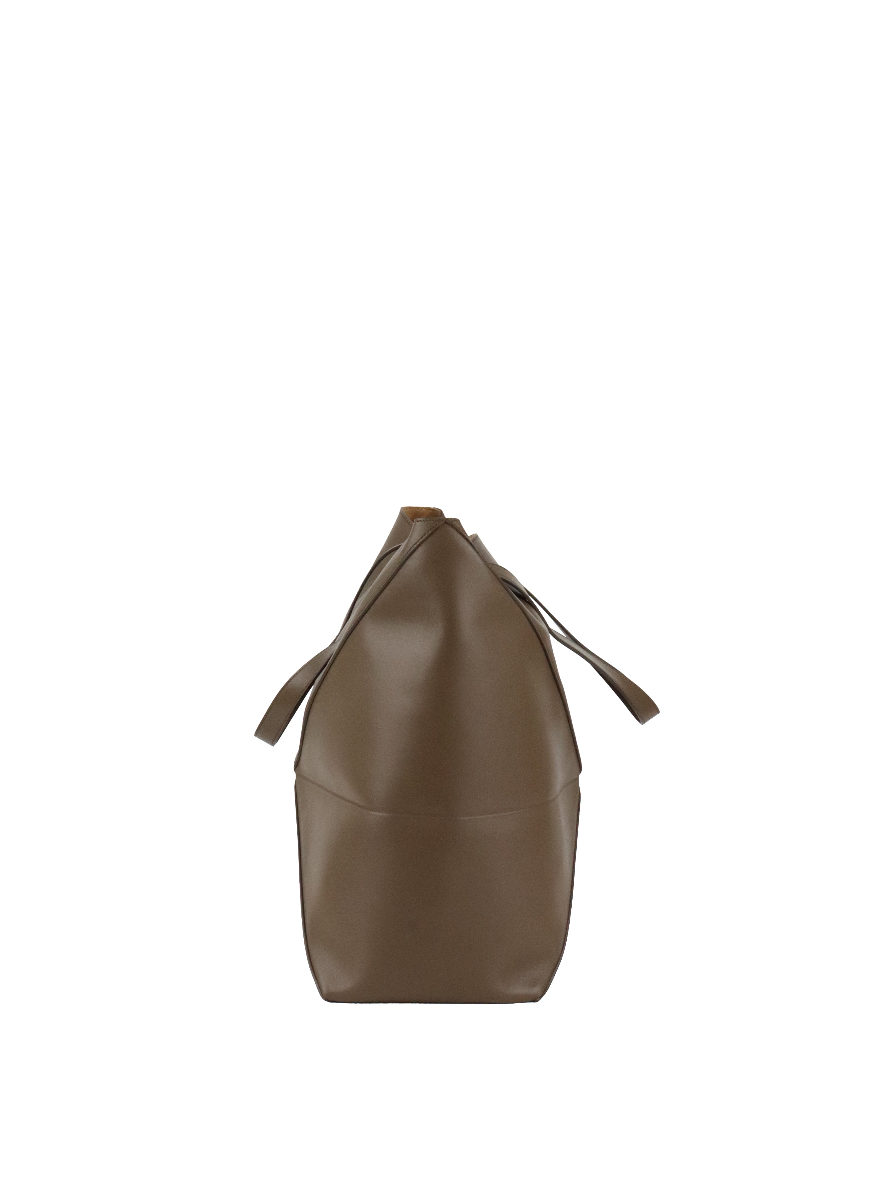Loewe Large Dark Brown Puzzle Panelled Leather Tote Bag