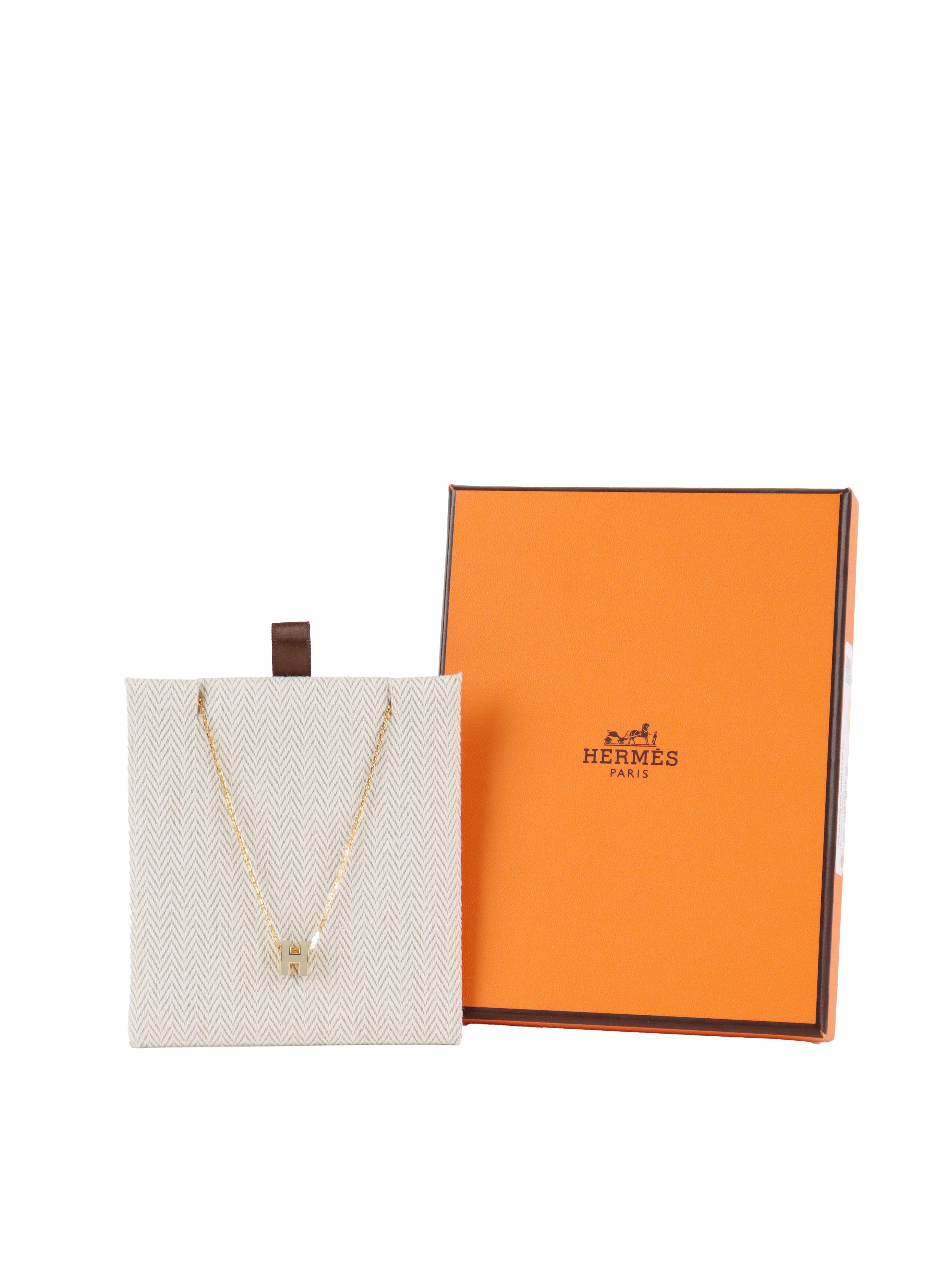 Hermes Marron Glace Mini Pop H Pendant.
