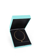 Tiffany & Co Yellow Gold Mini Heart Tag Bead Necklace
