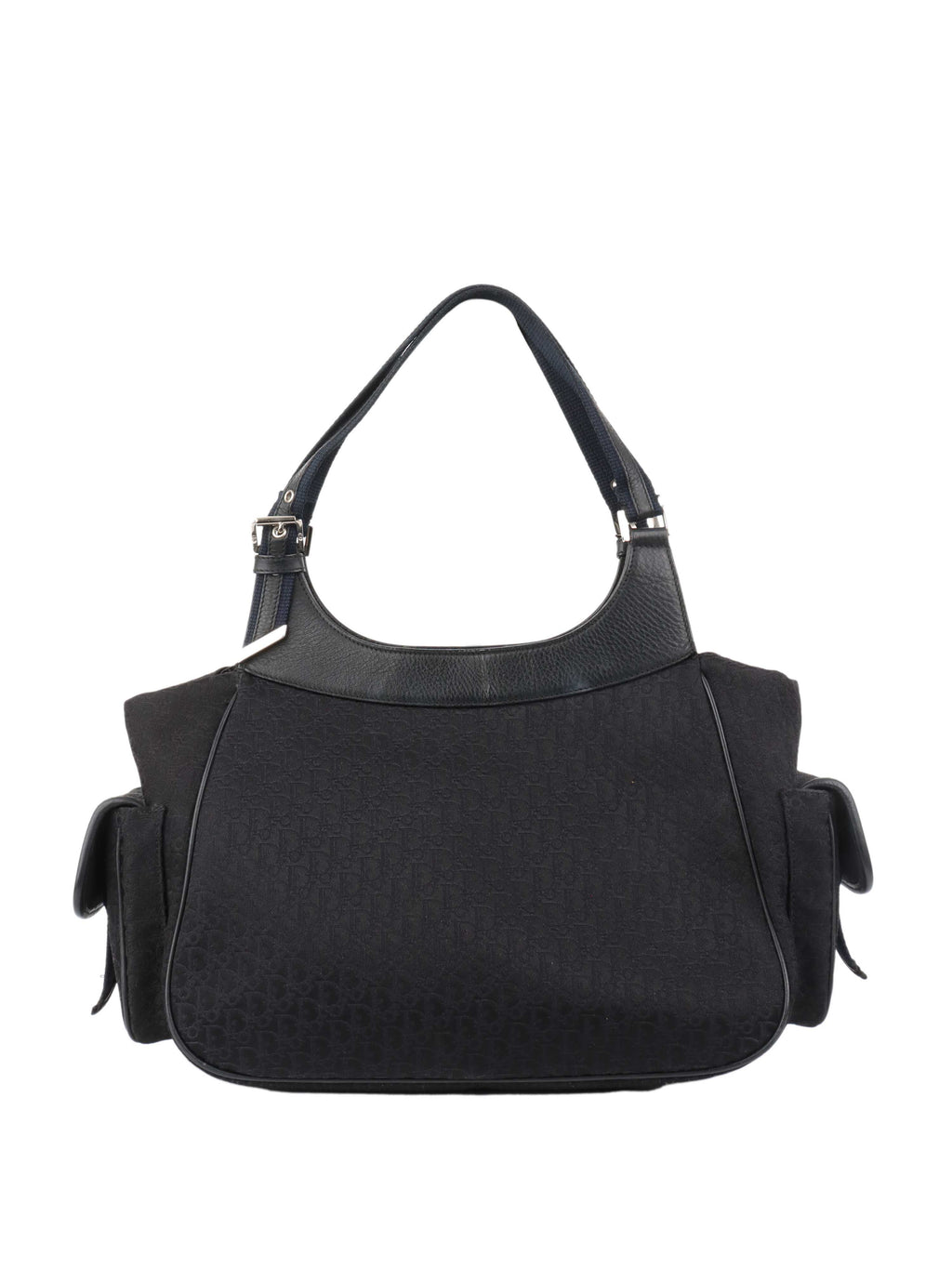 Dior Black Vintage Canvas Pocket Bag.