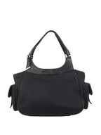 Dior Black Vintage Canvas Pocket Bag.