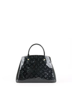 Louis Vuitton Black Monogram Vernis Montaigne MM Satchel Bag