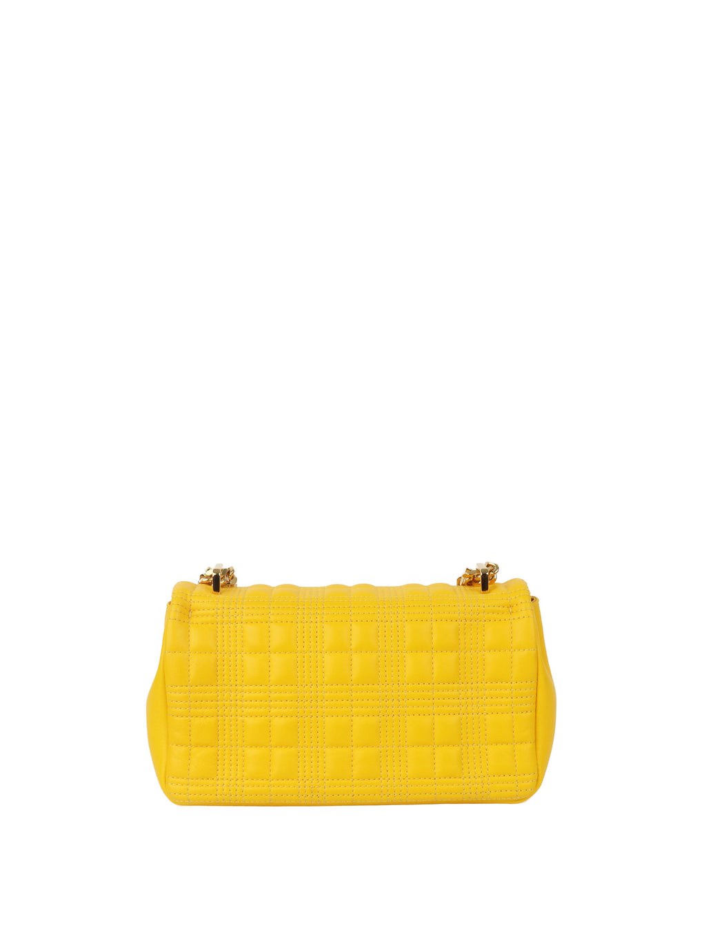 Burberry Yellow Quitled Leather Small Lola Bag.