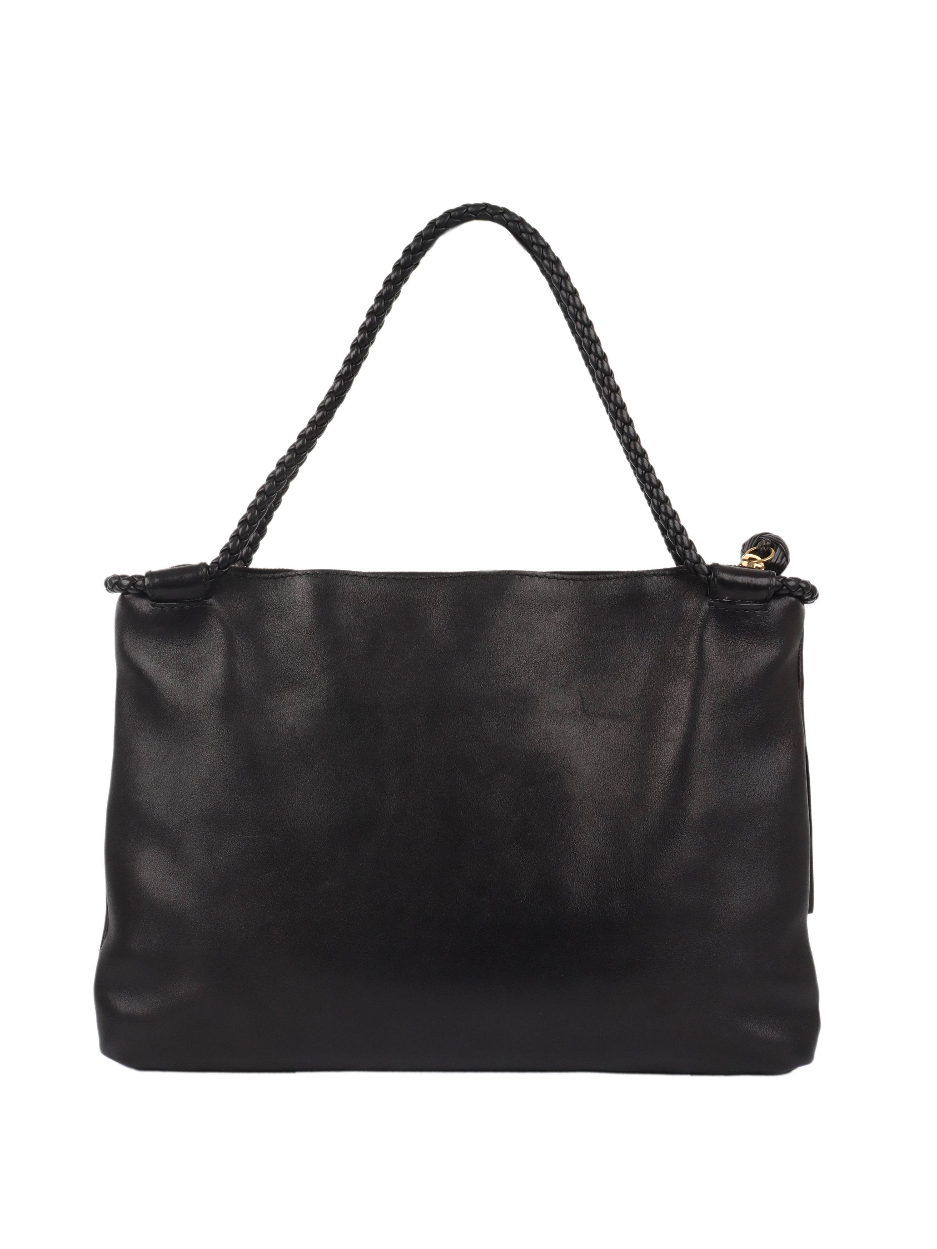Gucci Black Leather Tote.