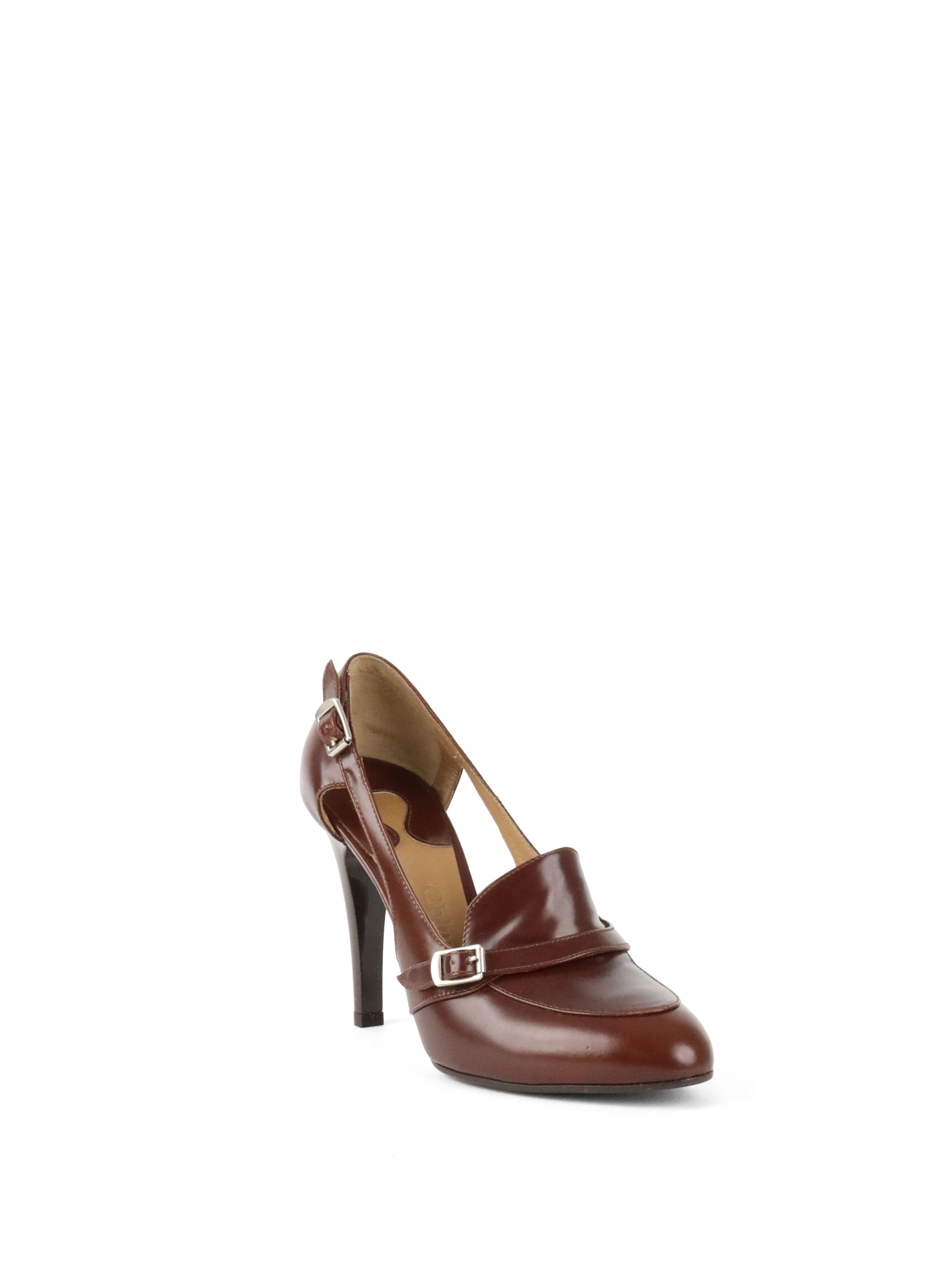 Chloe Brown Leather Heels
