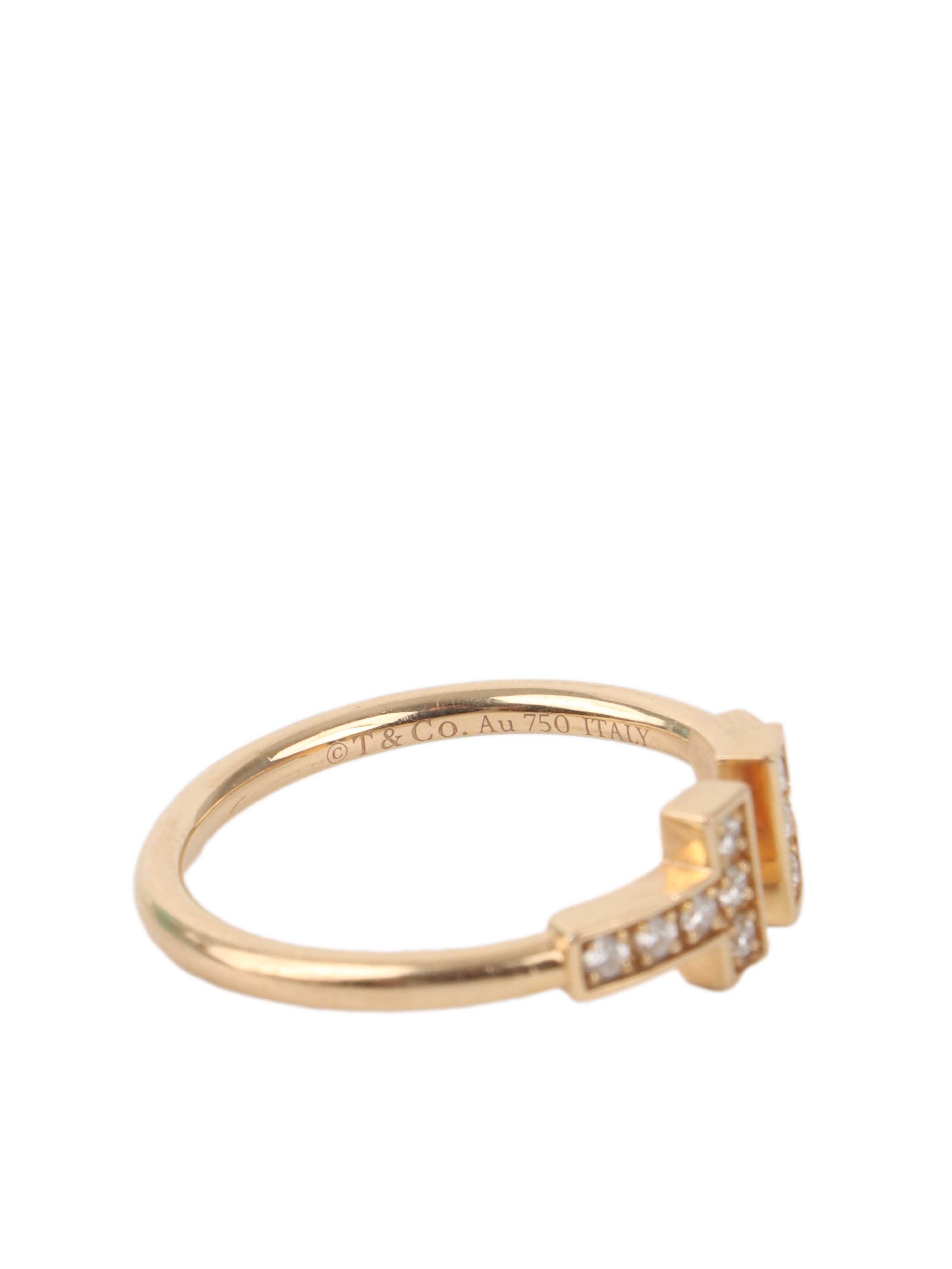 Tiffany & Co T-Wire Ring with Diamonds.