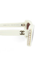 Chanel White Resin Pearl Butterfly Sunglasses