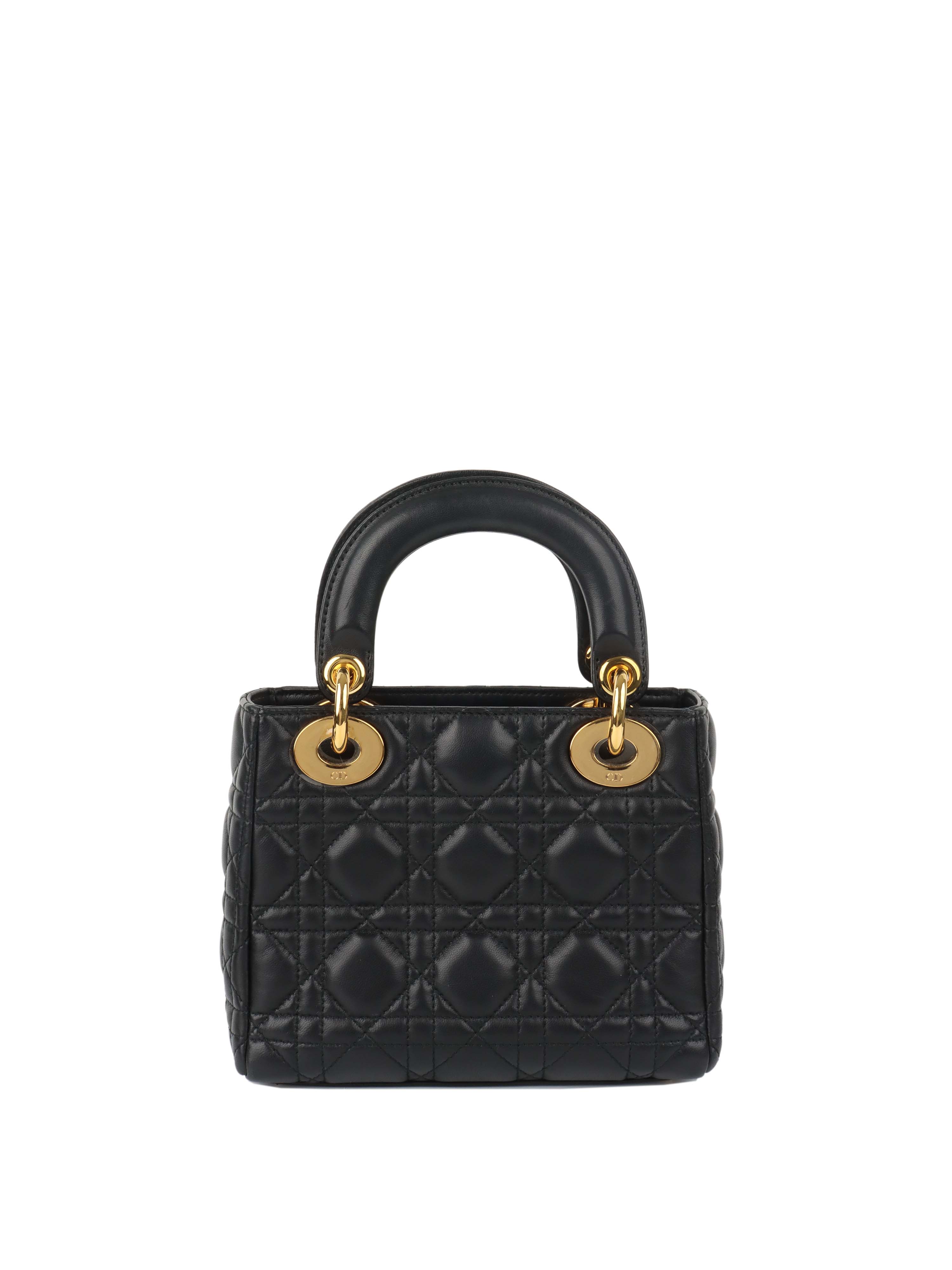 Dior Black Mini Lady Dior Bag.