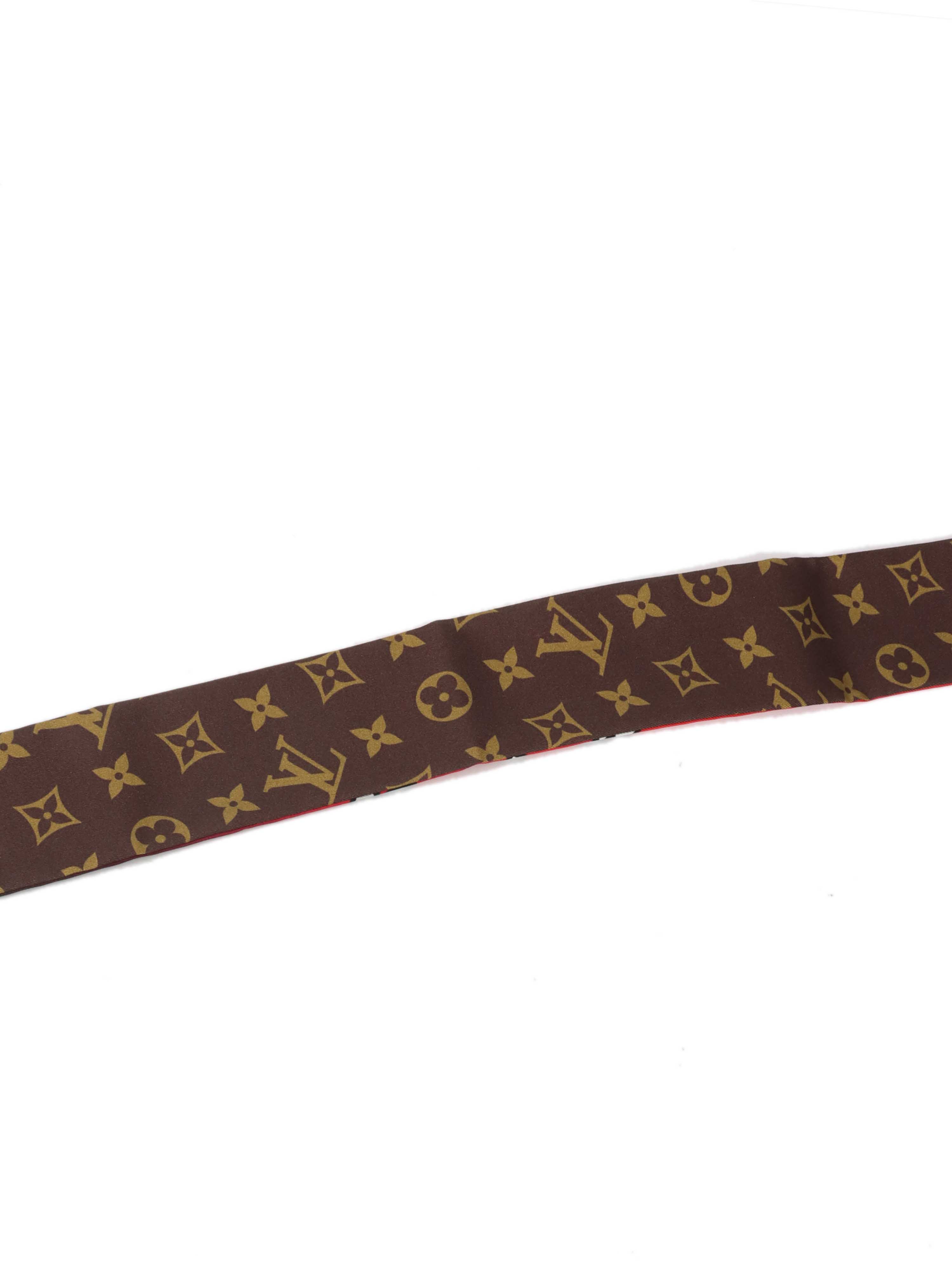 Louis Vuitton Silk Monogram Race BB Twilly