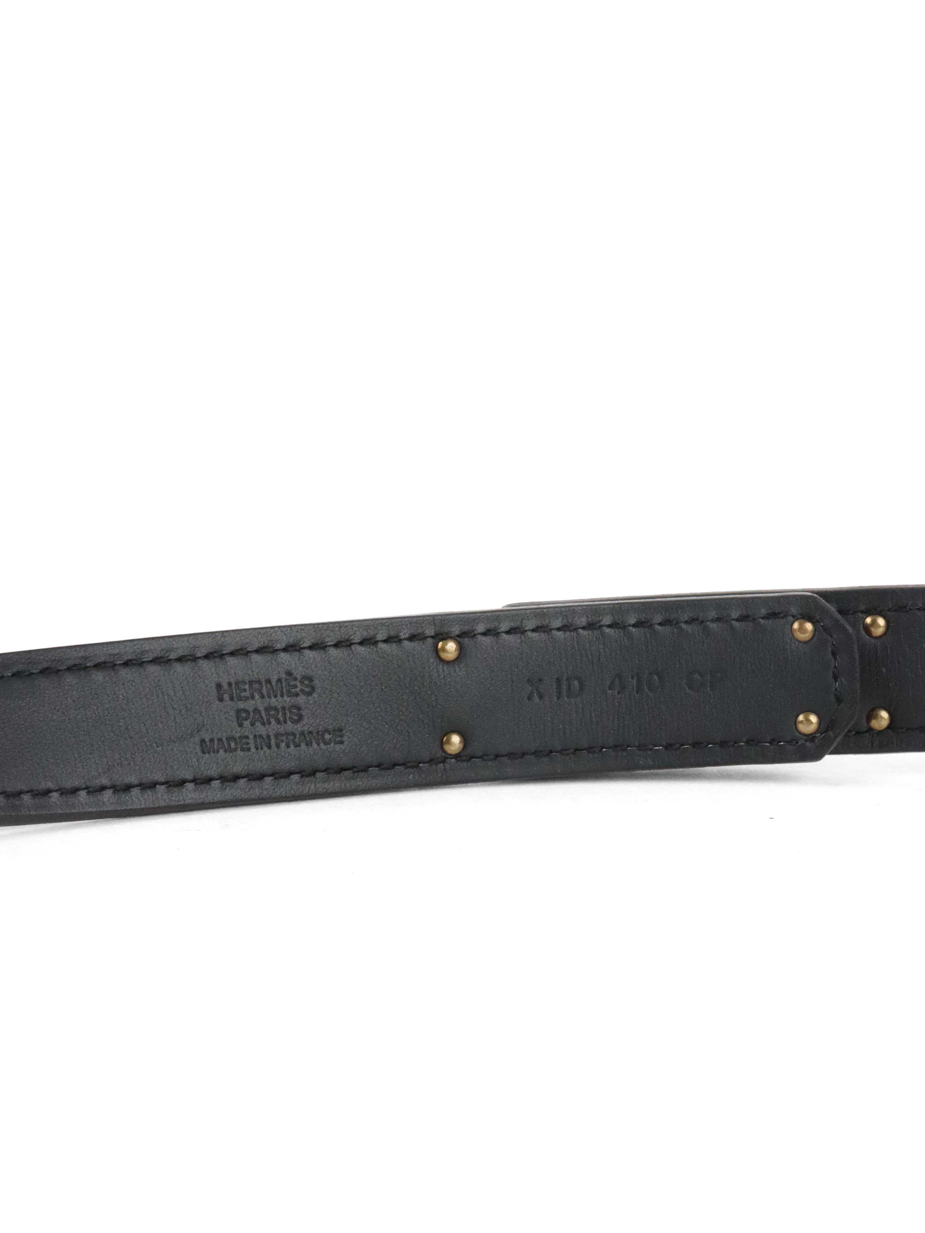 Hermes Noir Kelly 18 Belt with Rose Gold Hardware