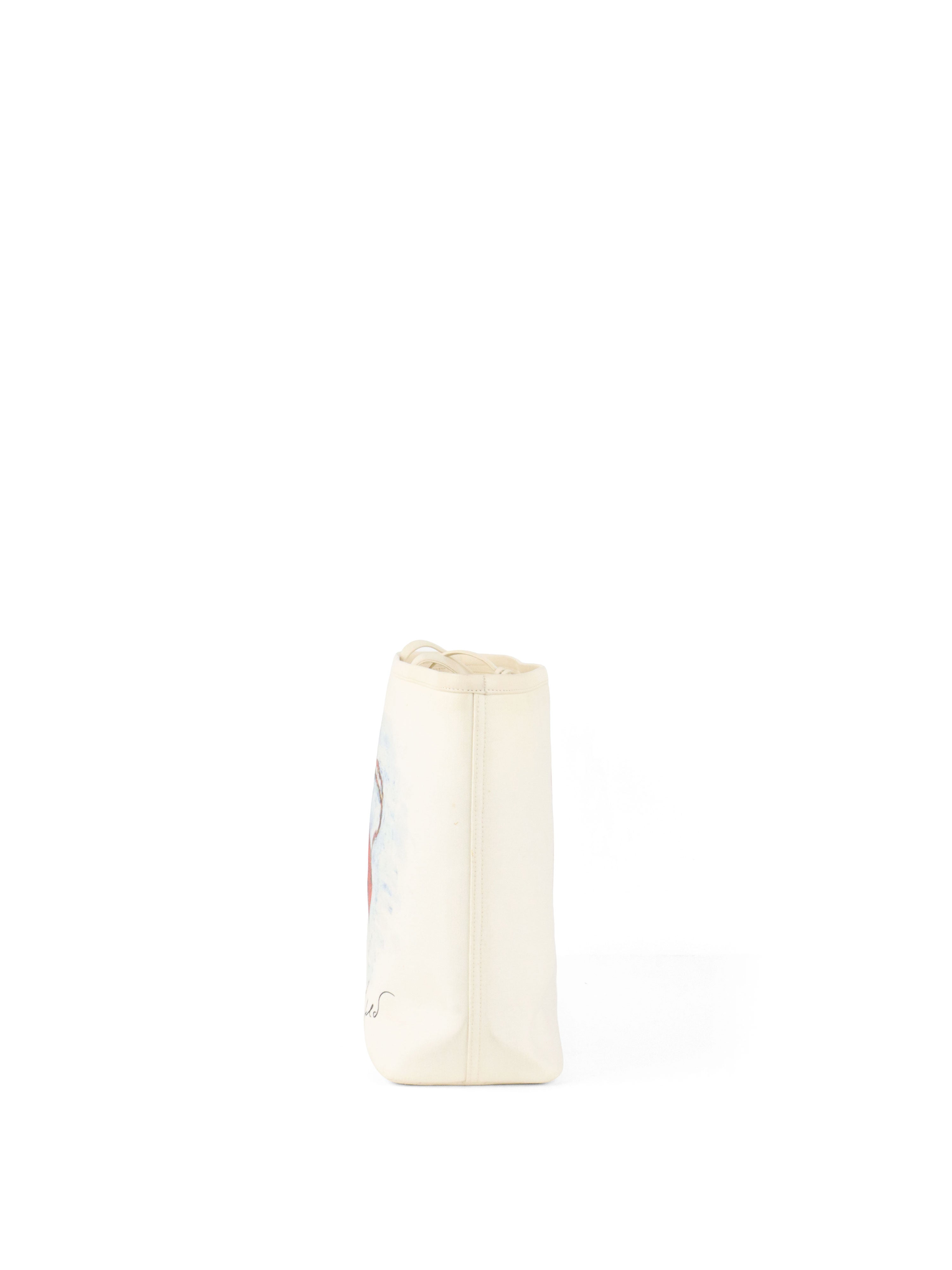 Chanel Limited Edition White Canvas Karl Lagerfeld Mobile Art Tote