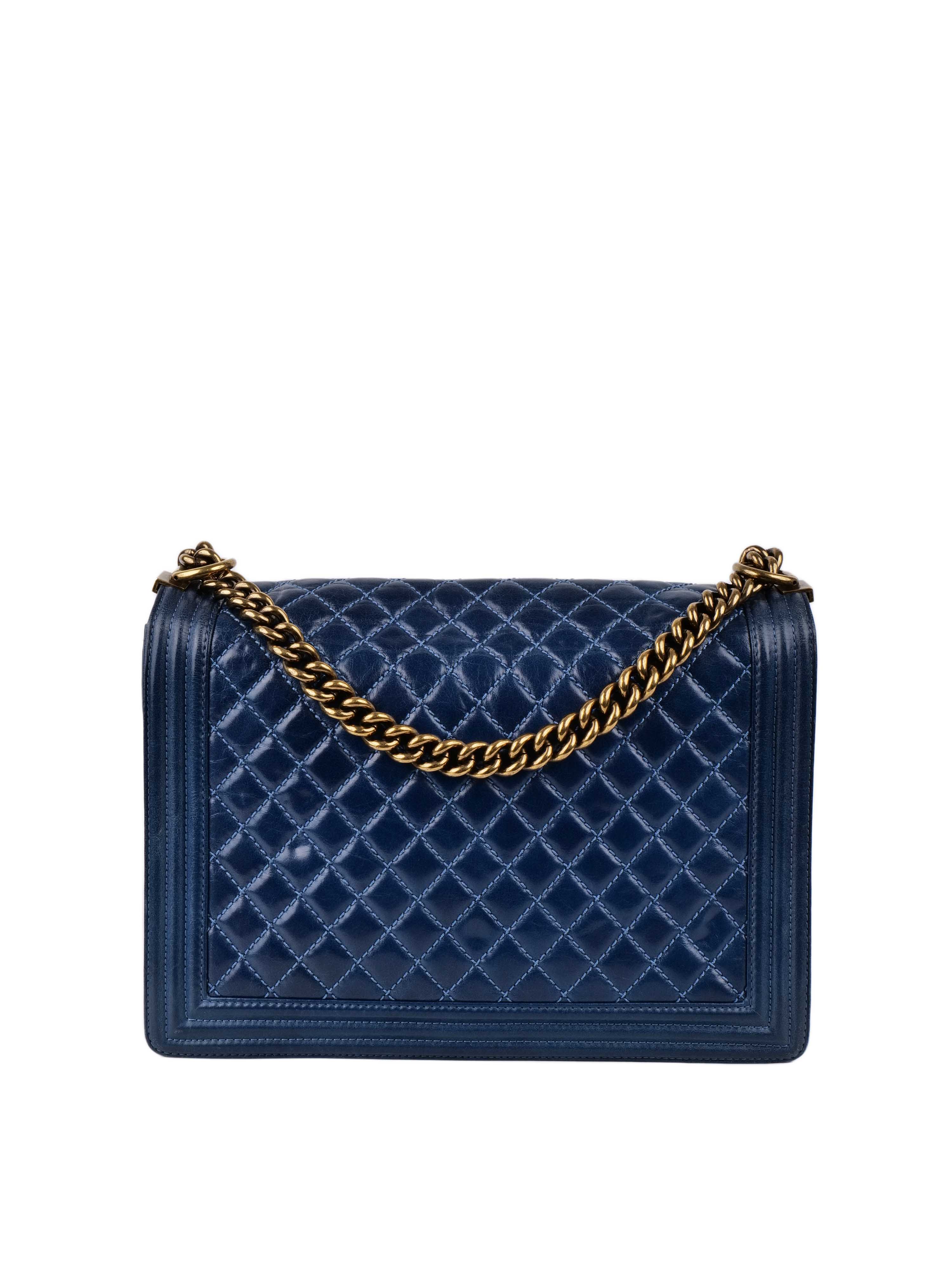 Chanel Jumbo Blue Boy Bag.