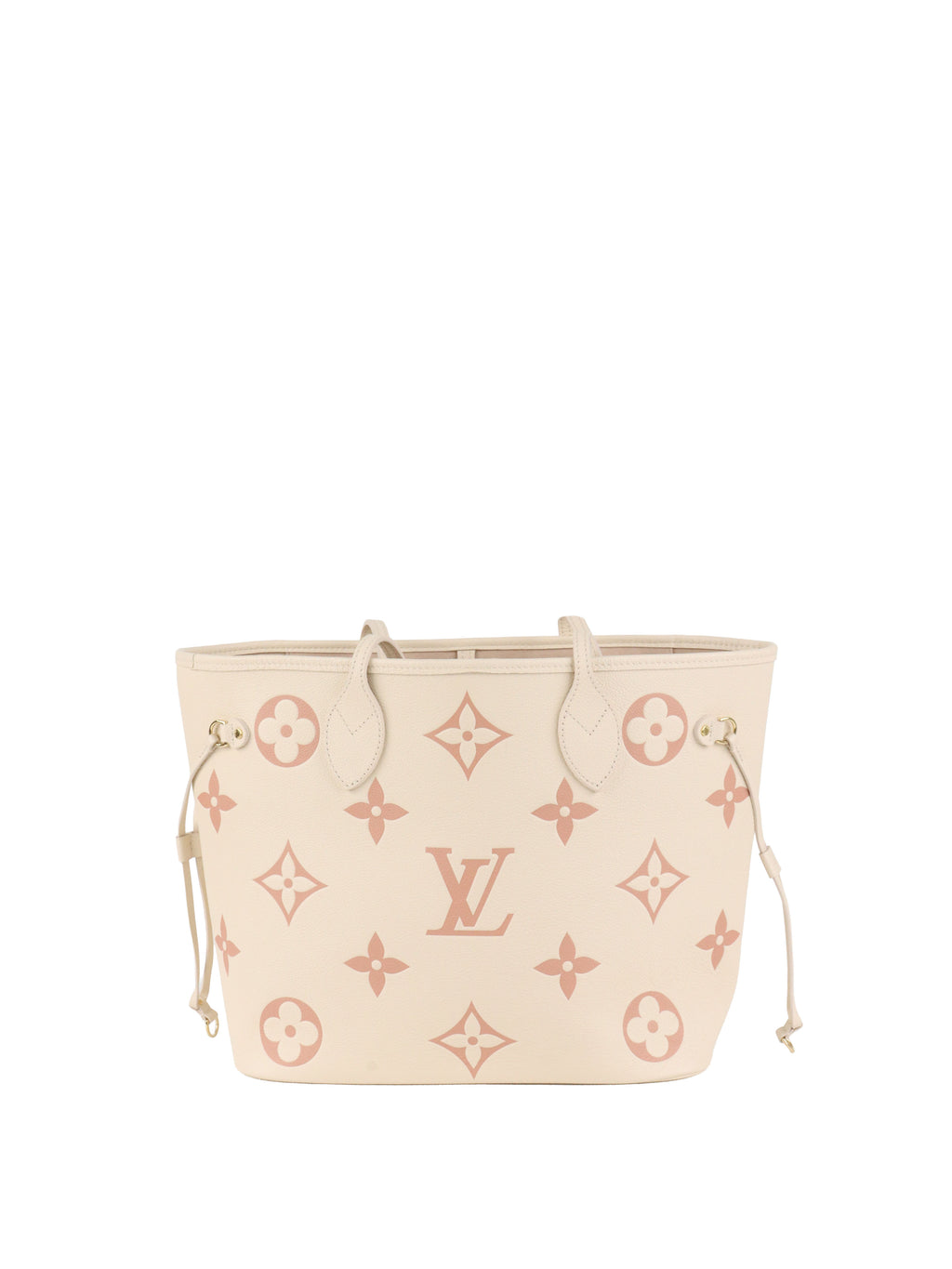 Louis Vuitton Monogram Empreinte Creme/Rose Trianon Neverfull MM