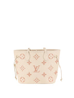 Louis Vuitton Monogram Empreinte Creme/Rose Trianon Neverfull MM