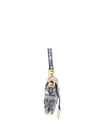 Dior Medium Blue Toile De Jouy Embroidered Saddle Bag
