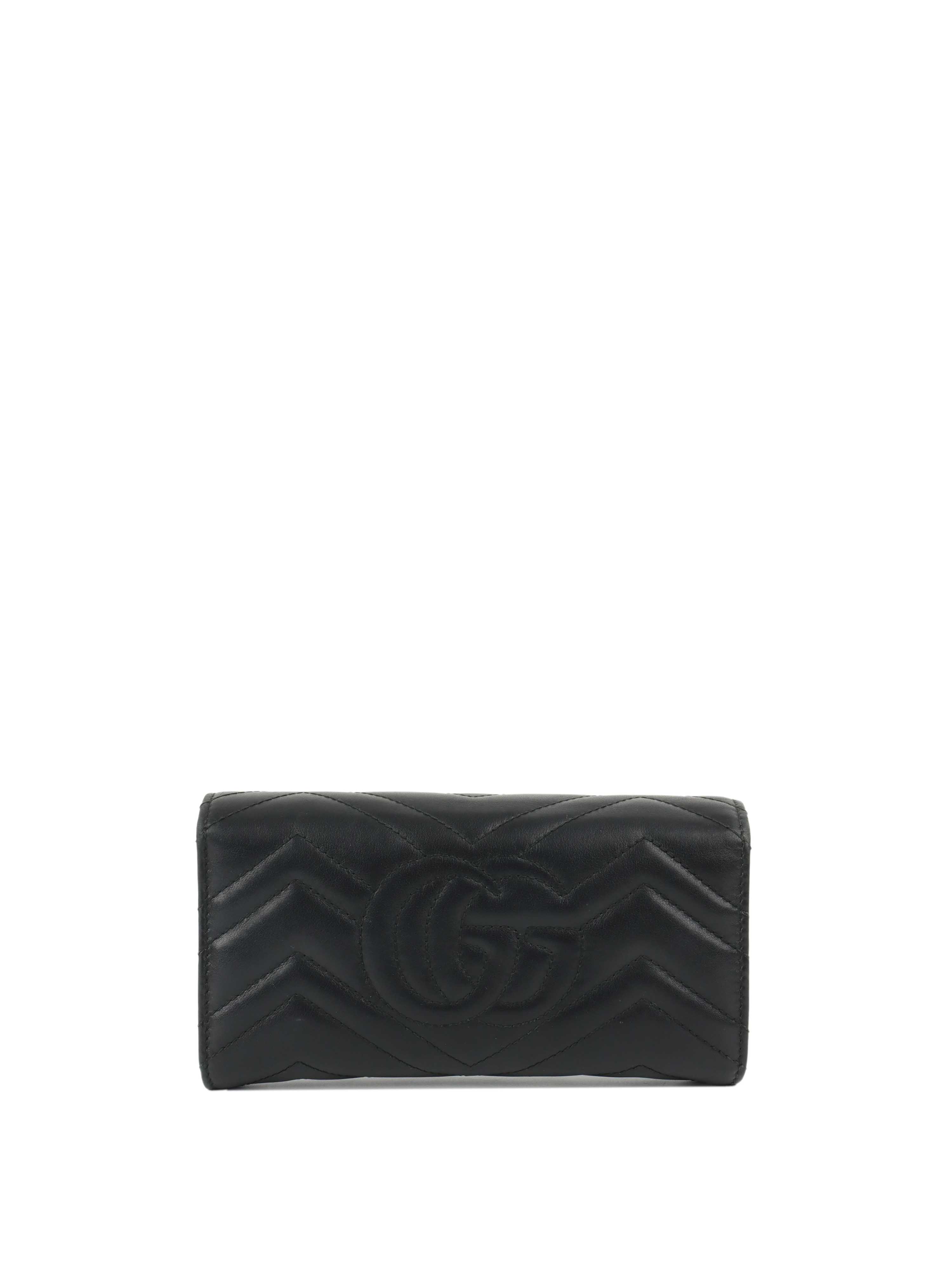 Gucci Marmont Quilted Leather Long Wallet