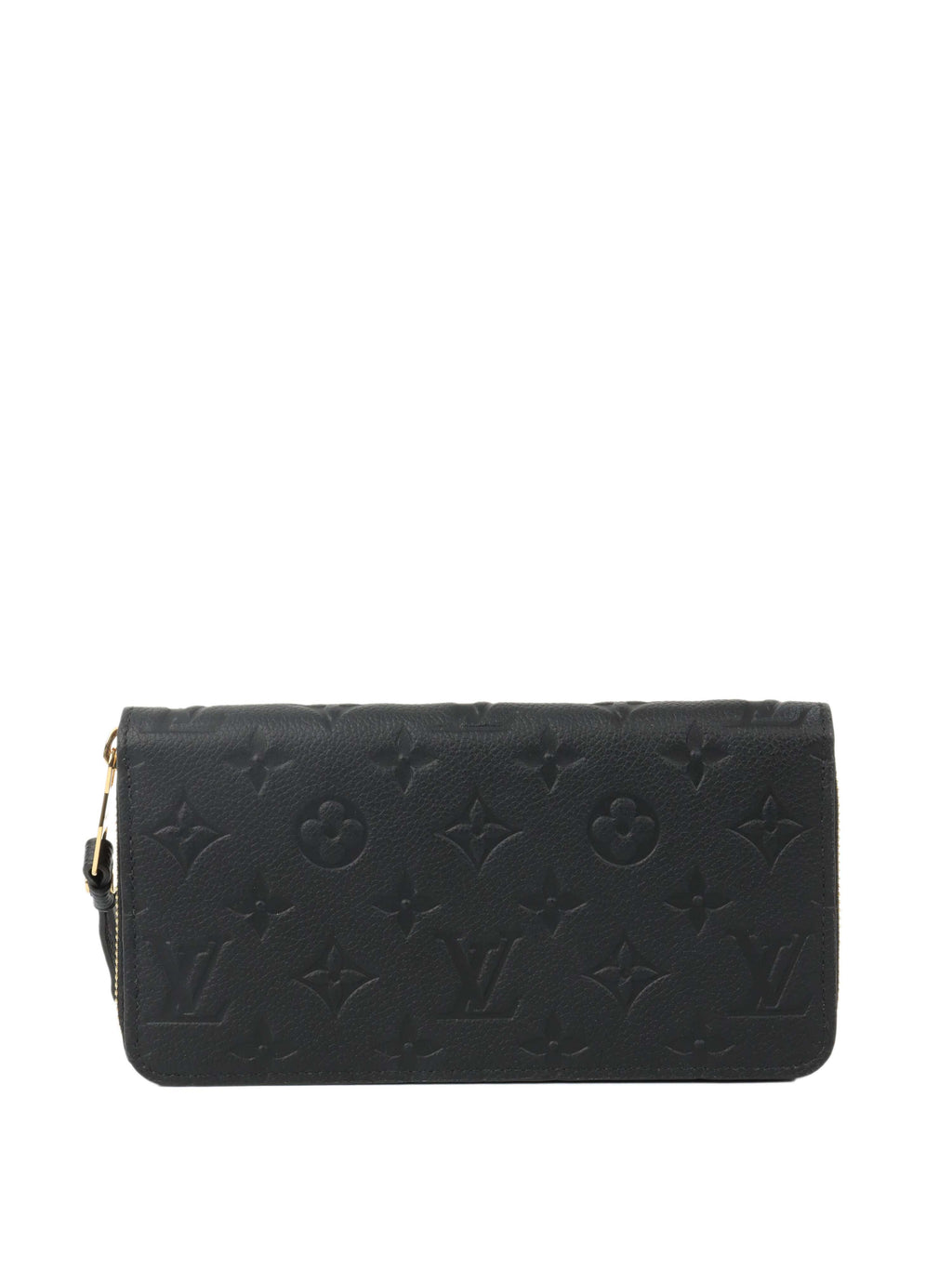 Louis Vuitton Black Monogram Empreinte Leather Clemence Wallet.