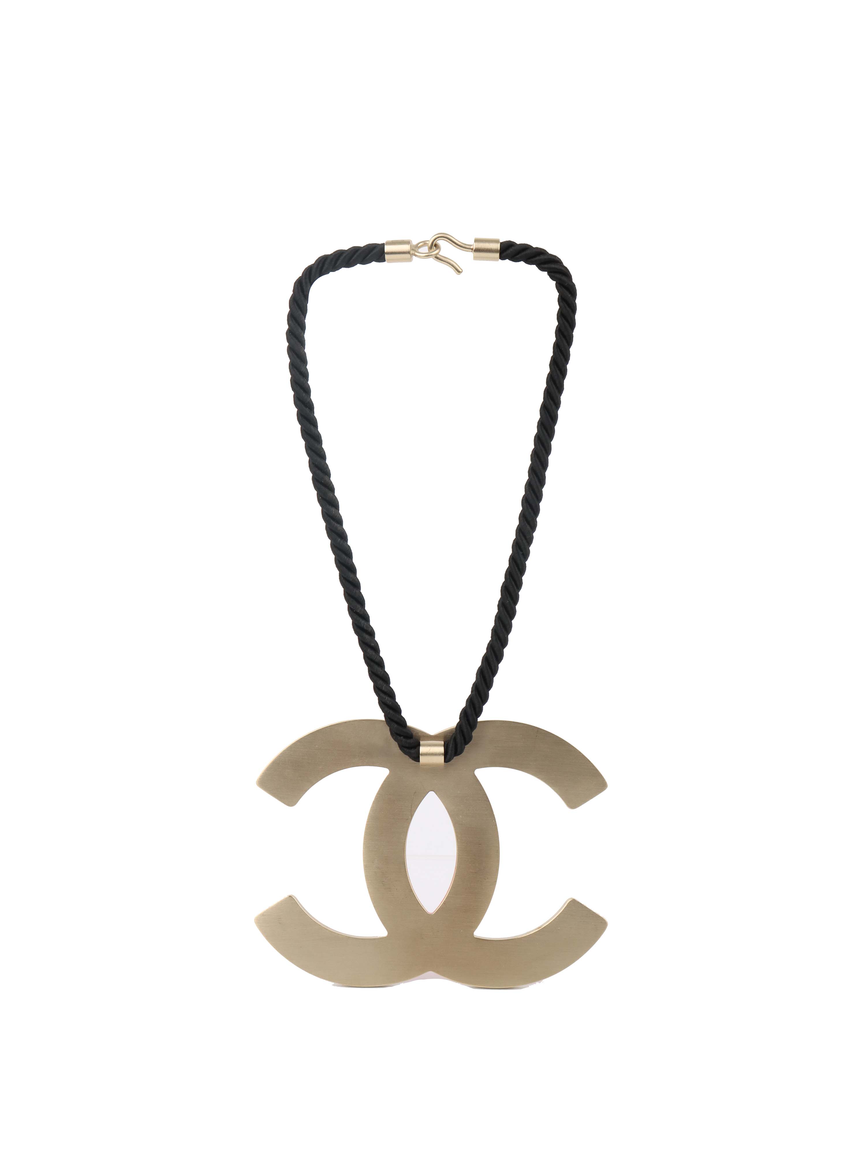 Chanel 2008 Fuchsia CC Logo Necklace