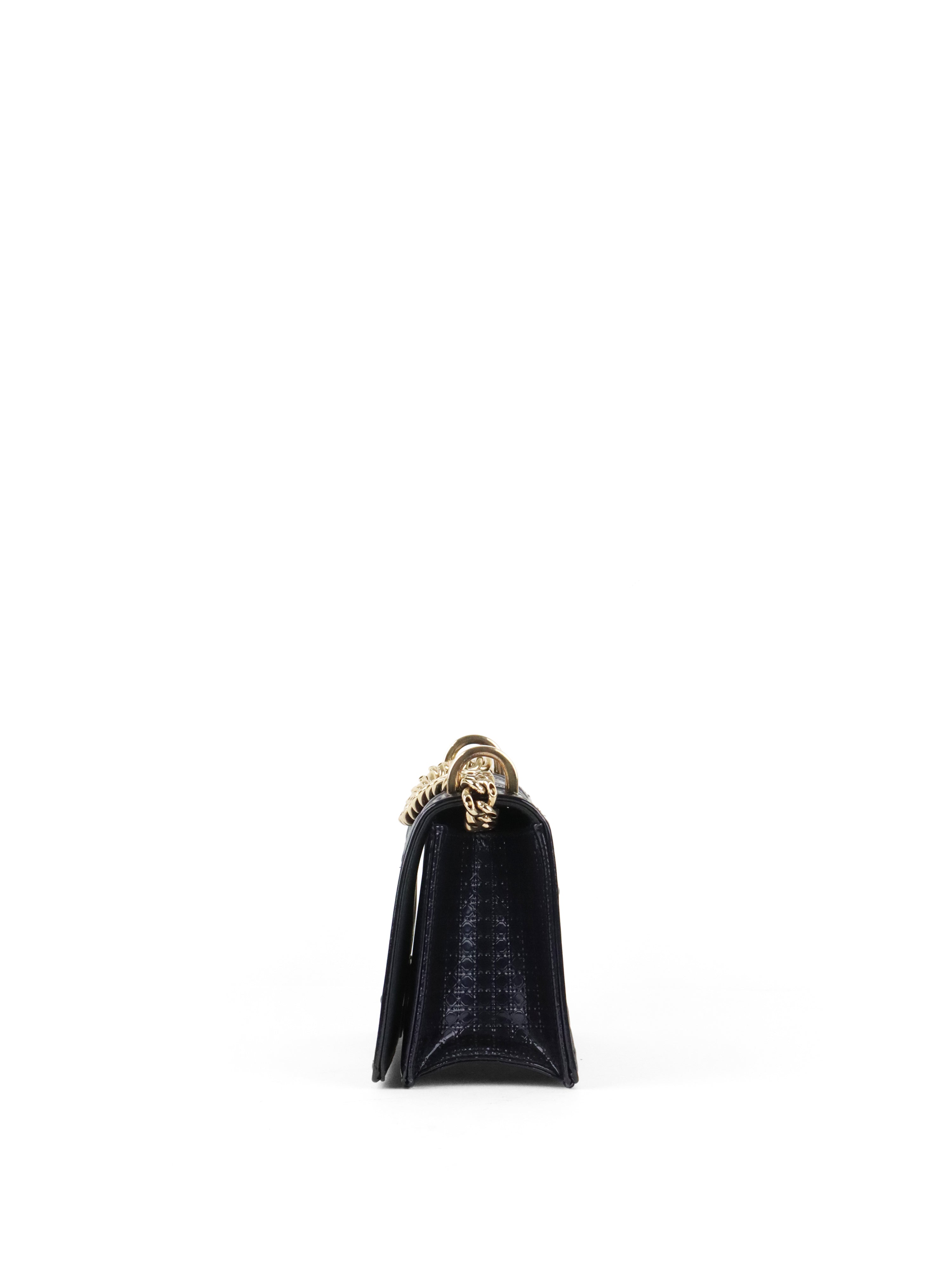 Dior Small Metallic Navy Diorama Bag LGHW