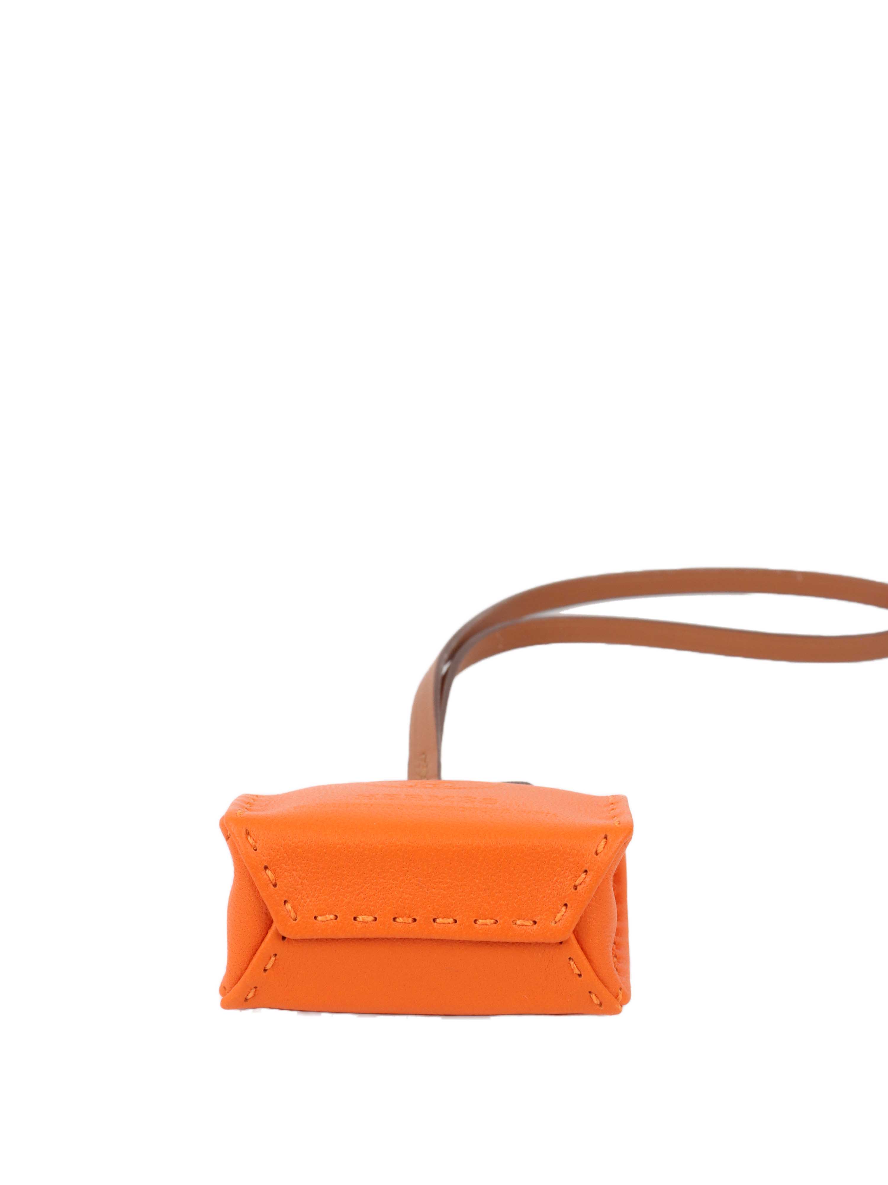 Hermes Orange Bag Bag Charm.