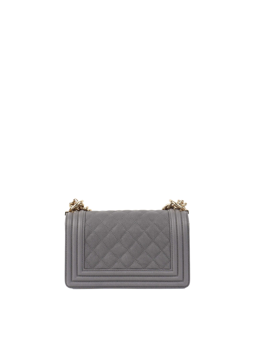 Chanel Small Caviar Grey Boy Bag LGHW