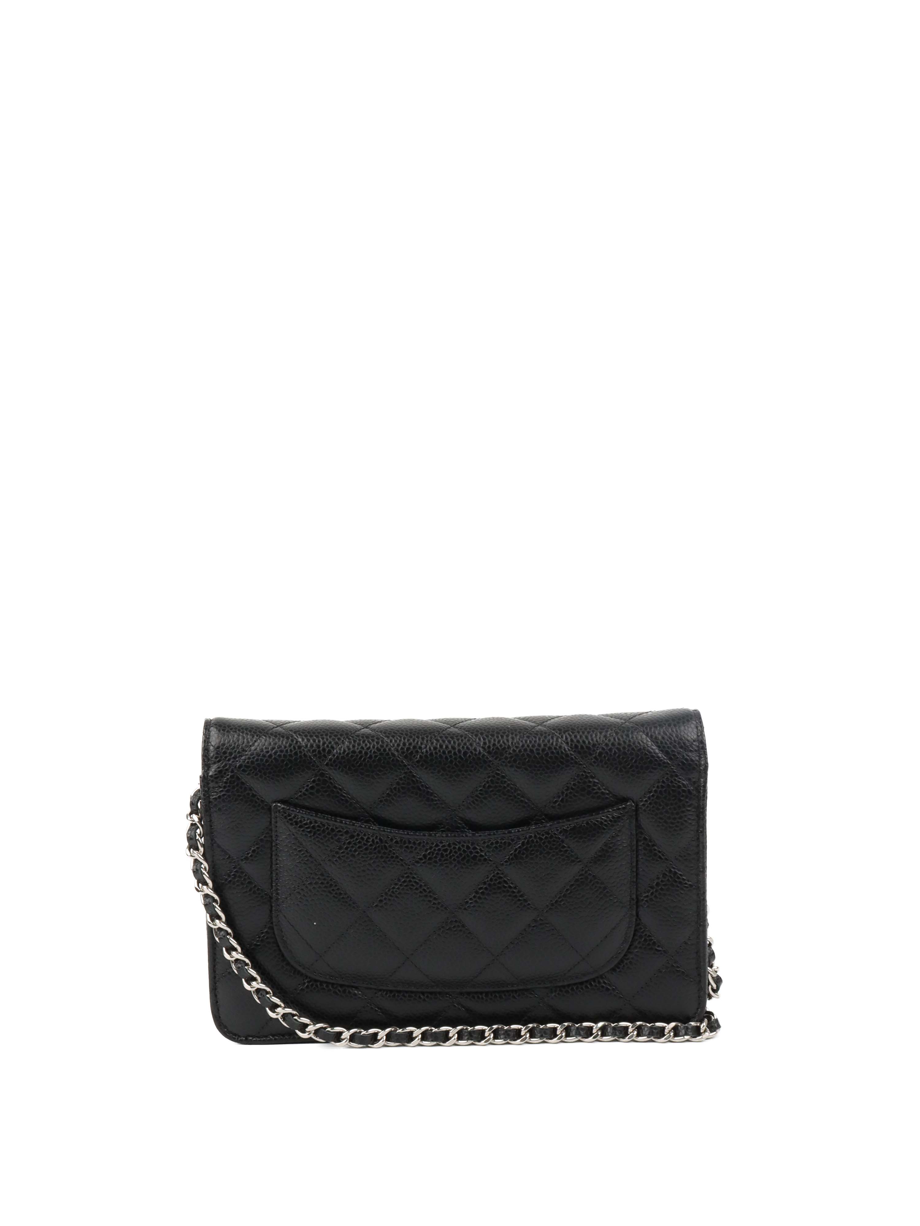 Chanel Caviar Black Wallet on Chain SHW.