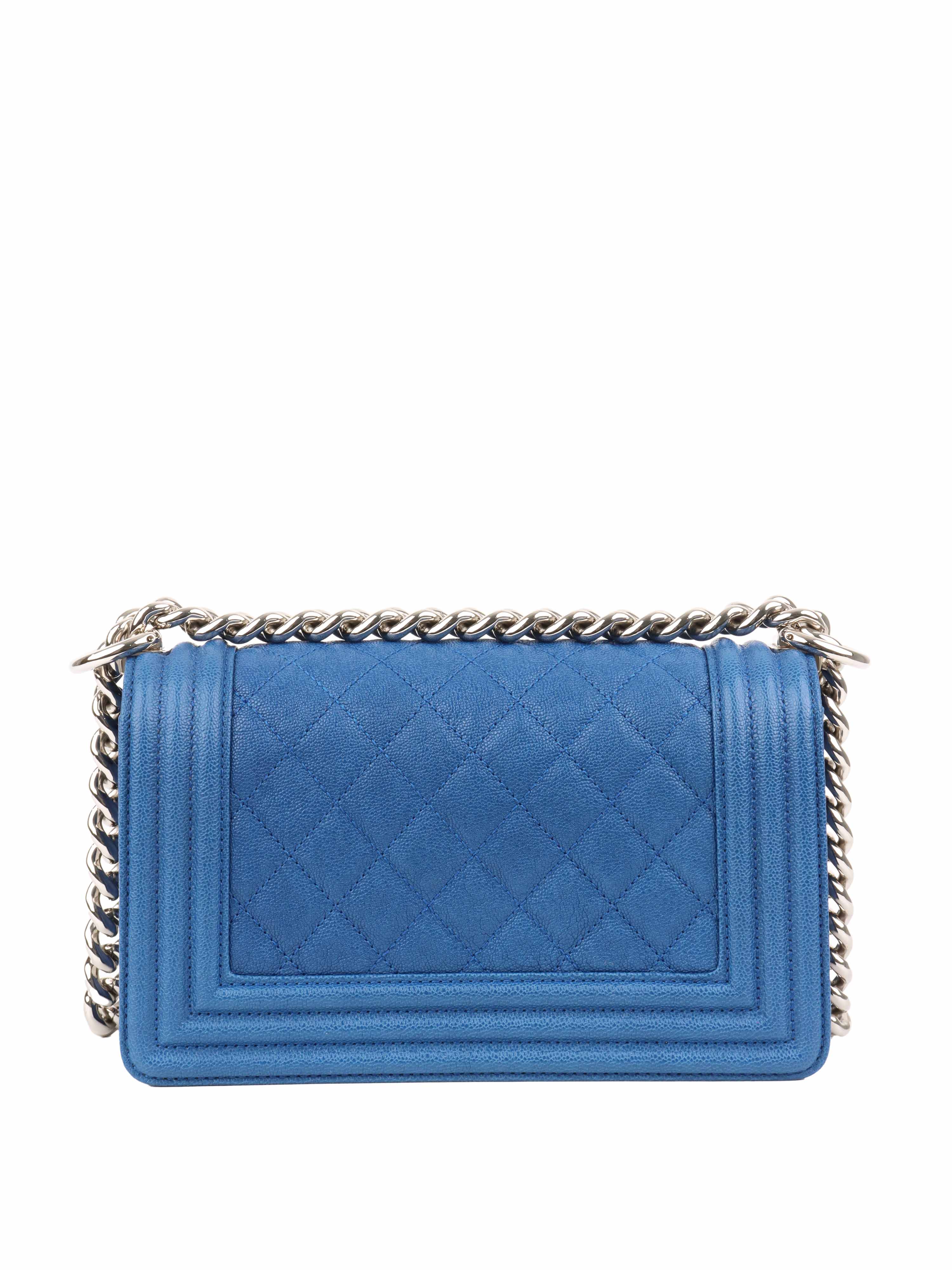 Chanel Blue Small Boy Bag.