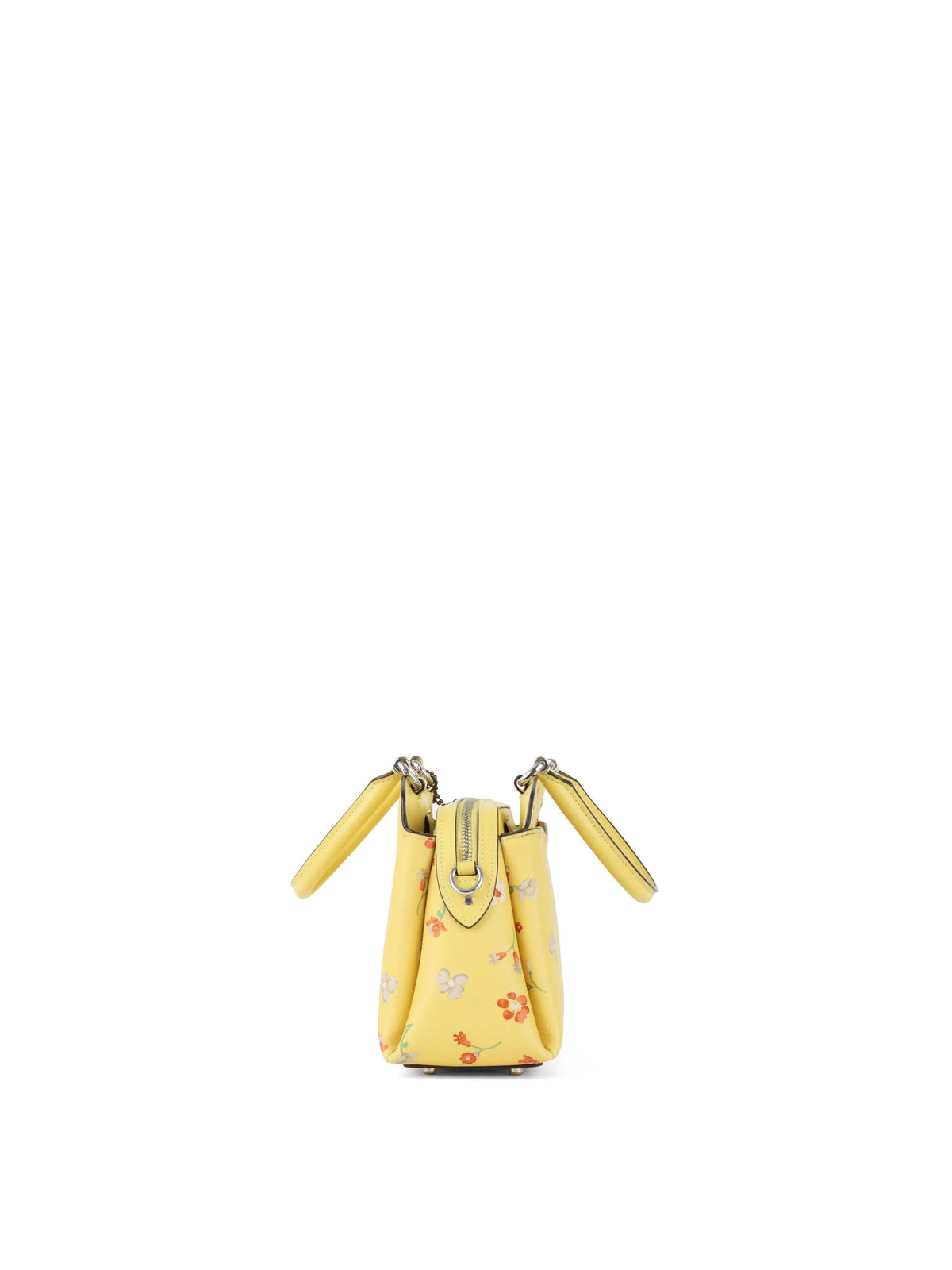 Coach Yellow Mini Lillie Carryall with Mystical Floral Print