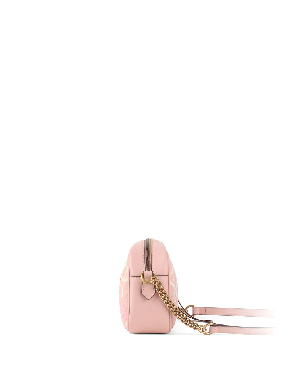 Gucci Pink Small GG Ghost Marmont Matelasse Camera Bag