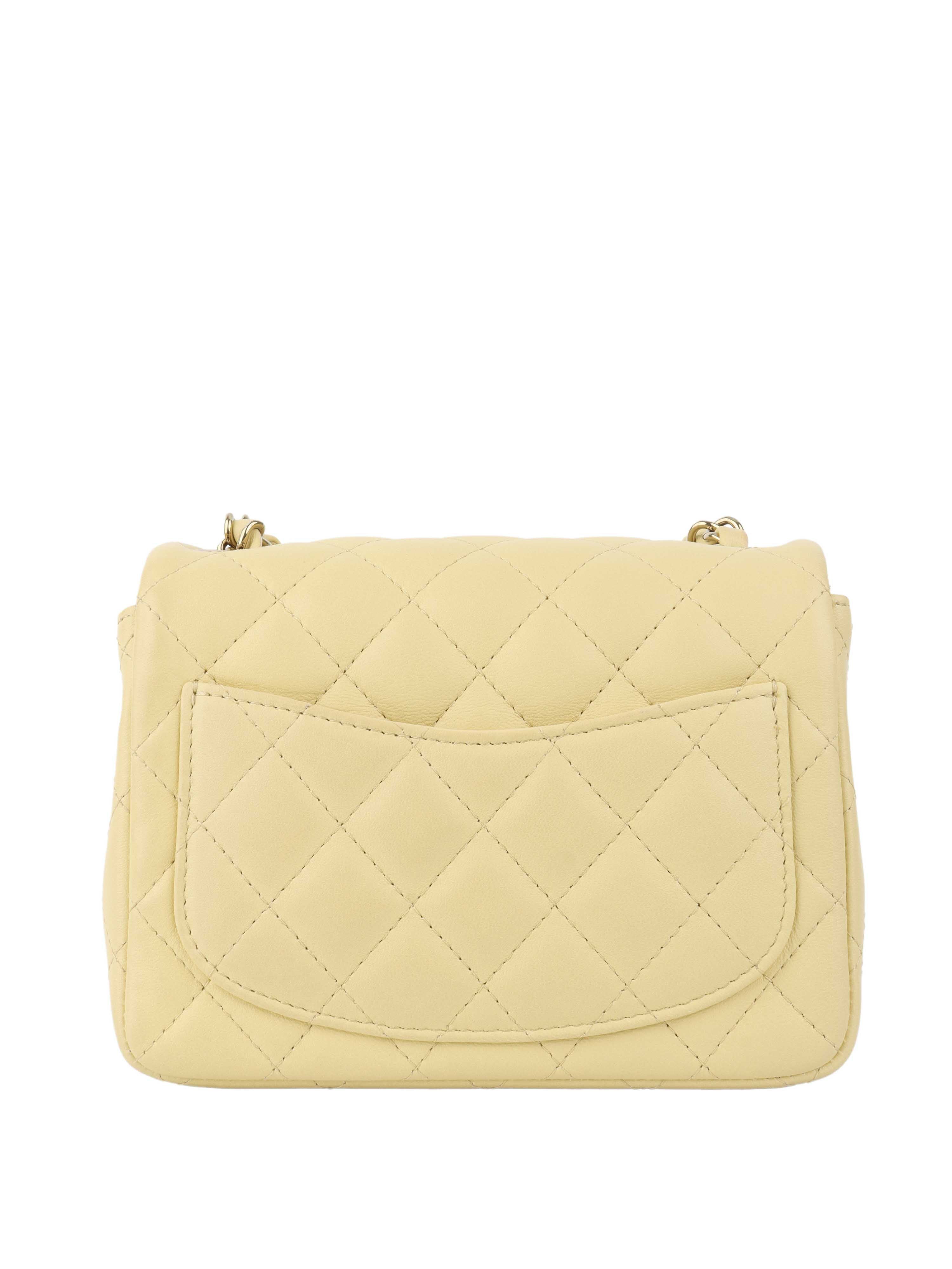 Chanel Square Pastel Yellow Mini Bag.