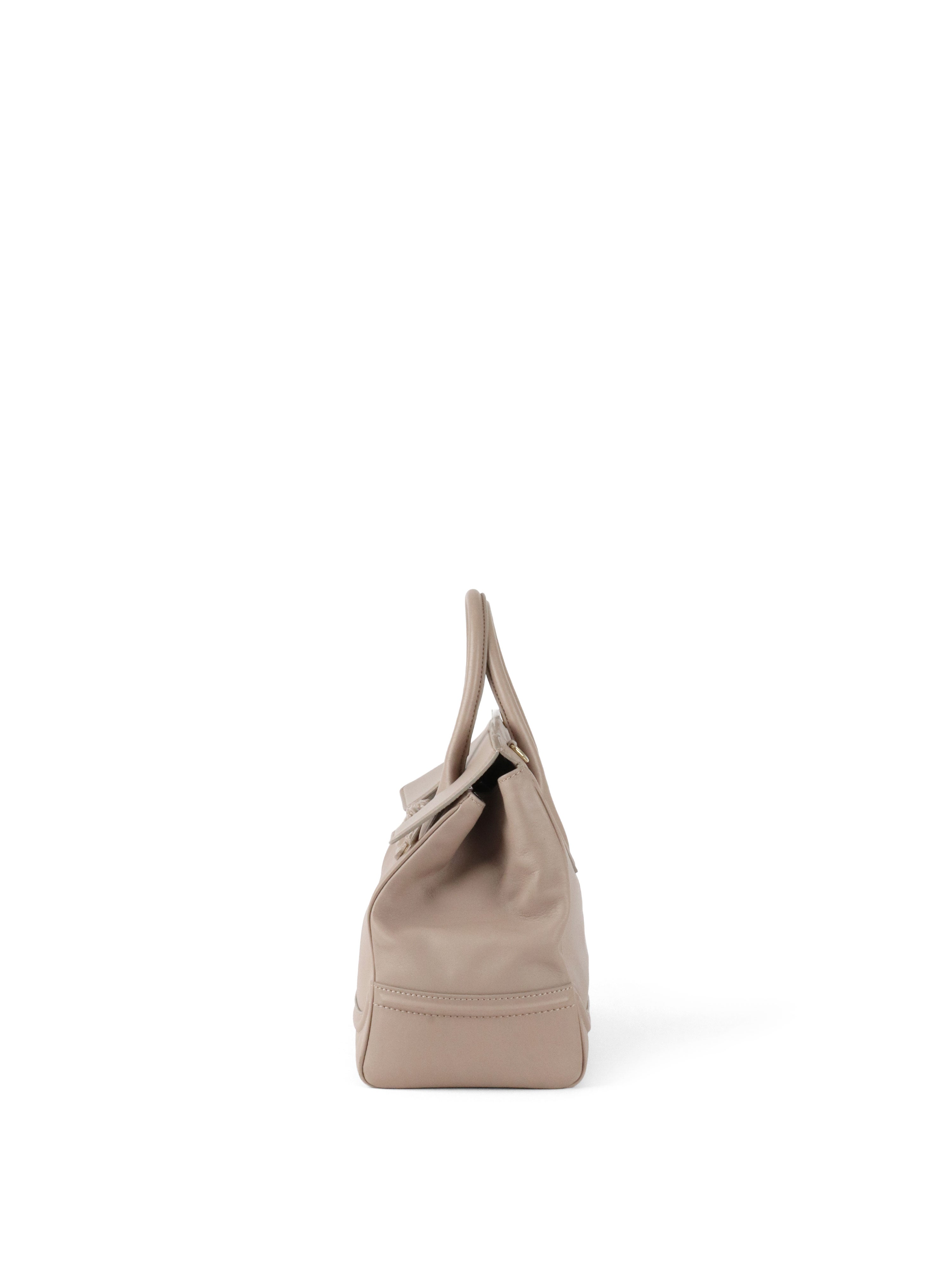 Versace Nude Leather Palazzo Empire Tote