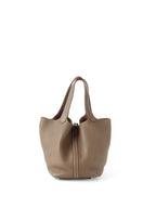 Hermes Etoupe Picotin 22 Bag PHW
