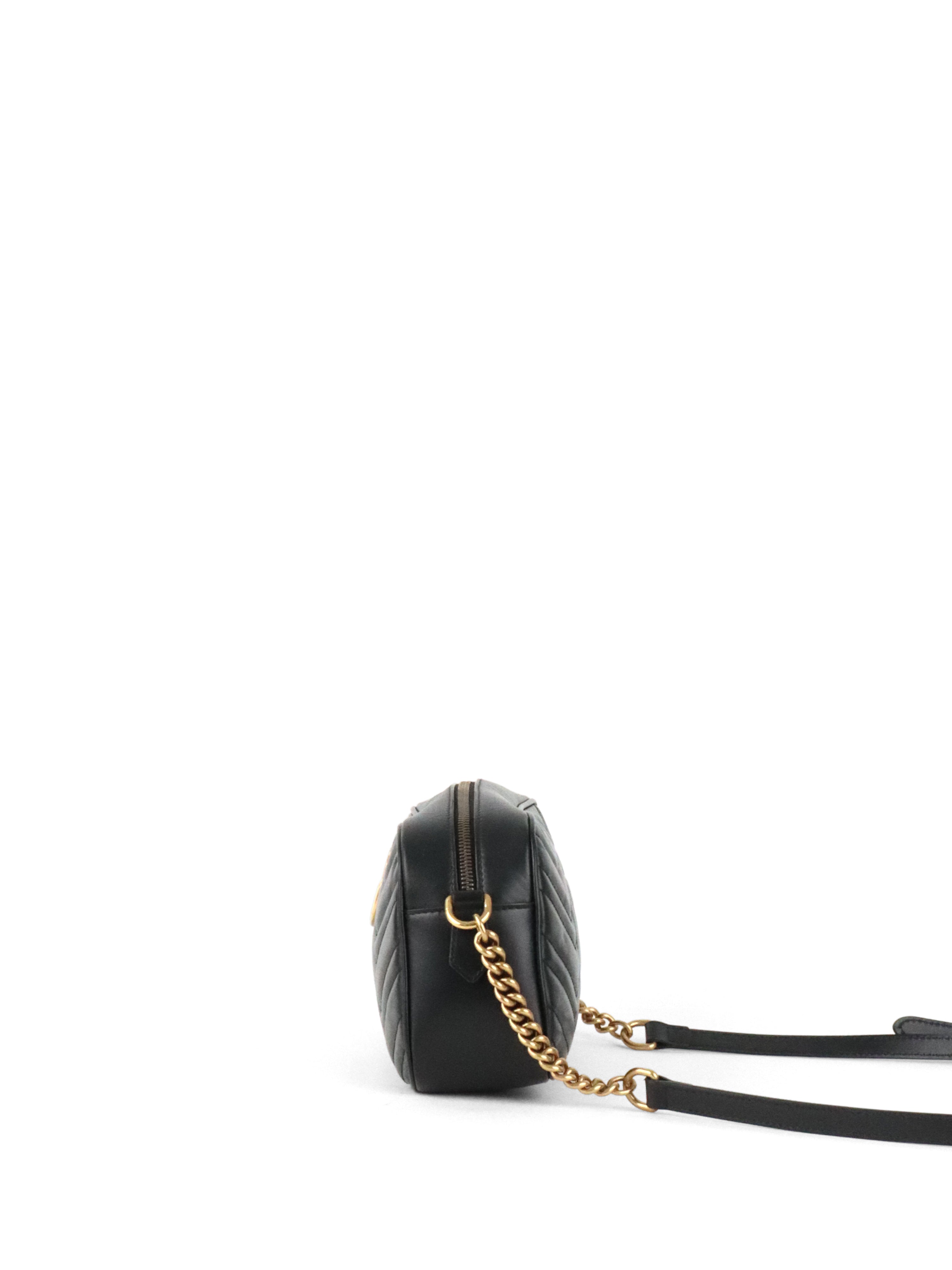 Gucci Black Marmont Camera Bag Small