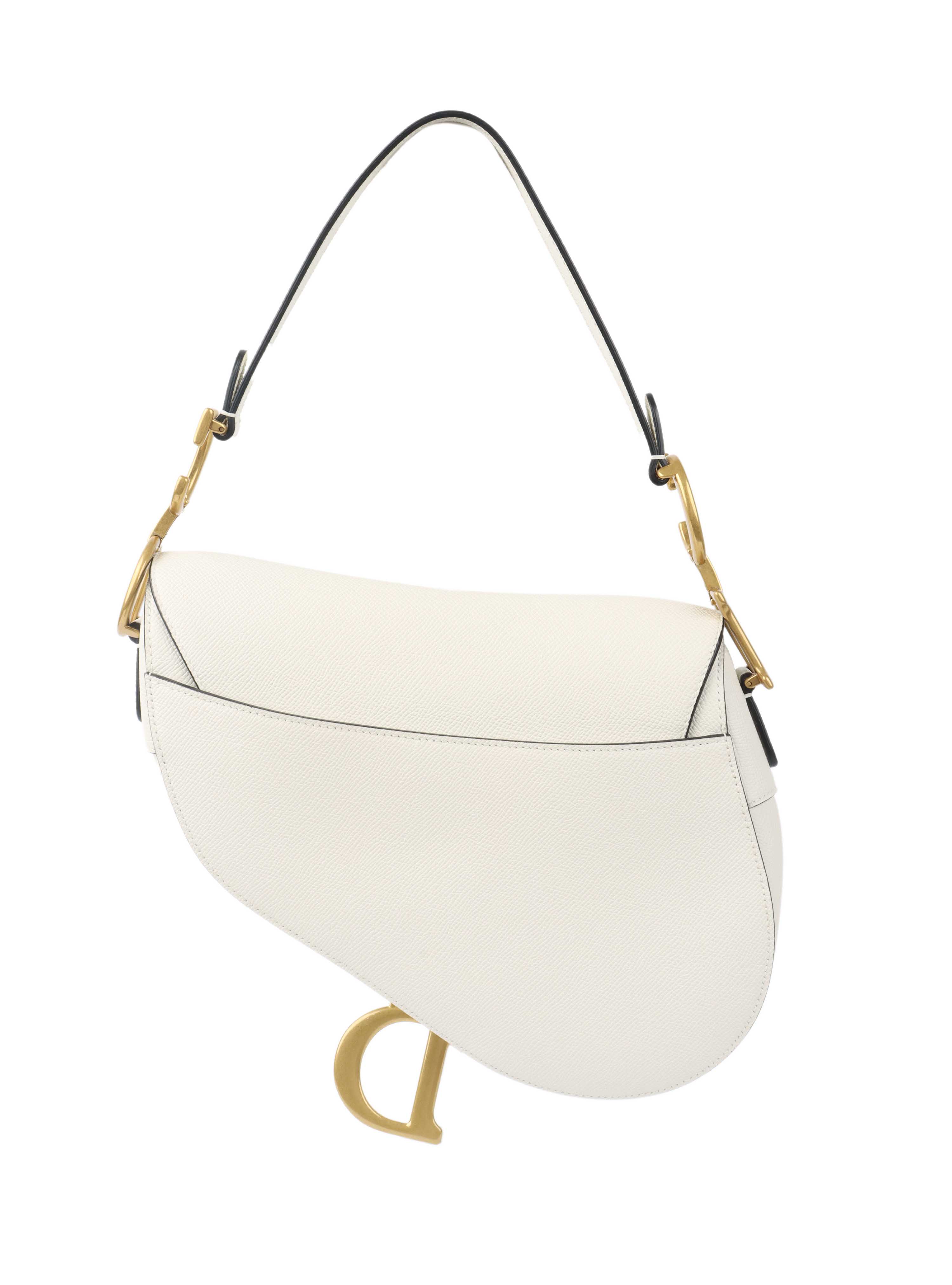 Dior White Saddle Bag.