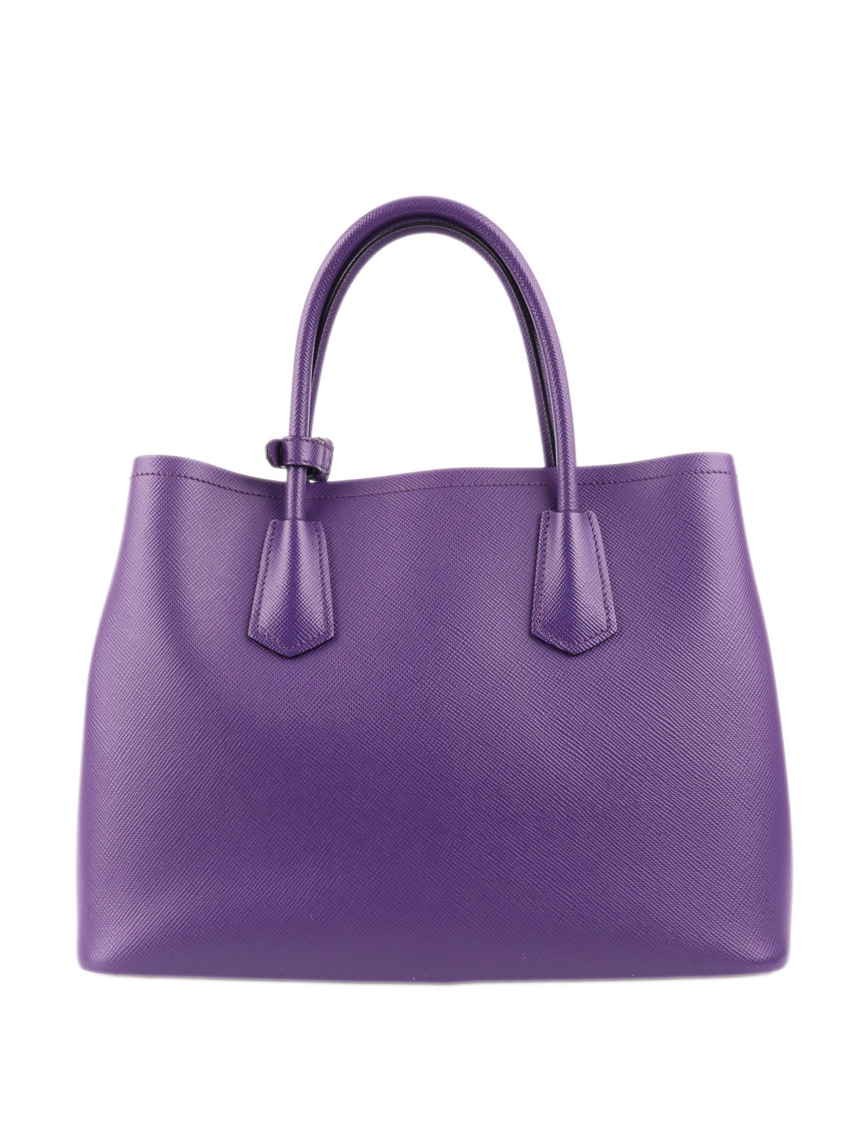 Prada Limited Edition Purple Saffiano Tote.