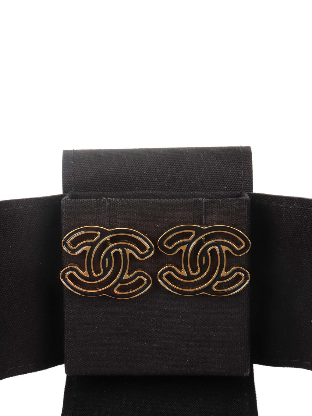 Chanel CC Logo Earrings.