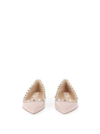 Valentino Poudre Patent Rockstud Leather Ballet Flats