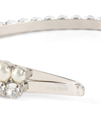 Miu Miu Resin Pearl and Crystal Double Headband