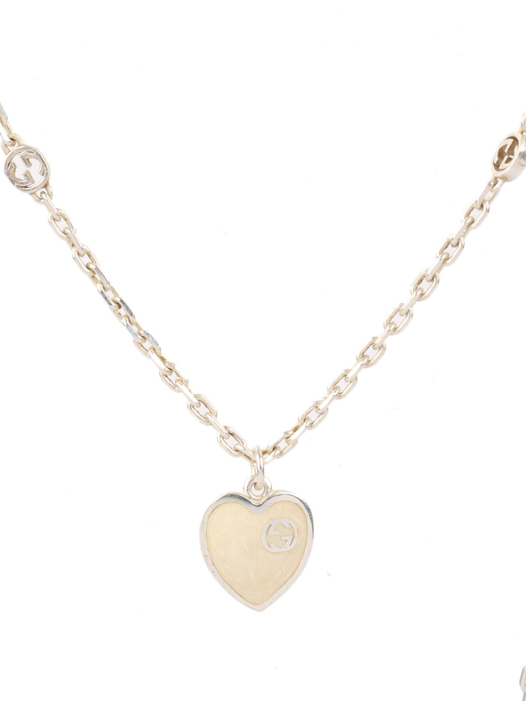 Gucci Silver Heart Necklace.