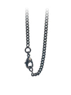 Chanel Black and Dark Burgundy Enamel CC Pendant Necklace