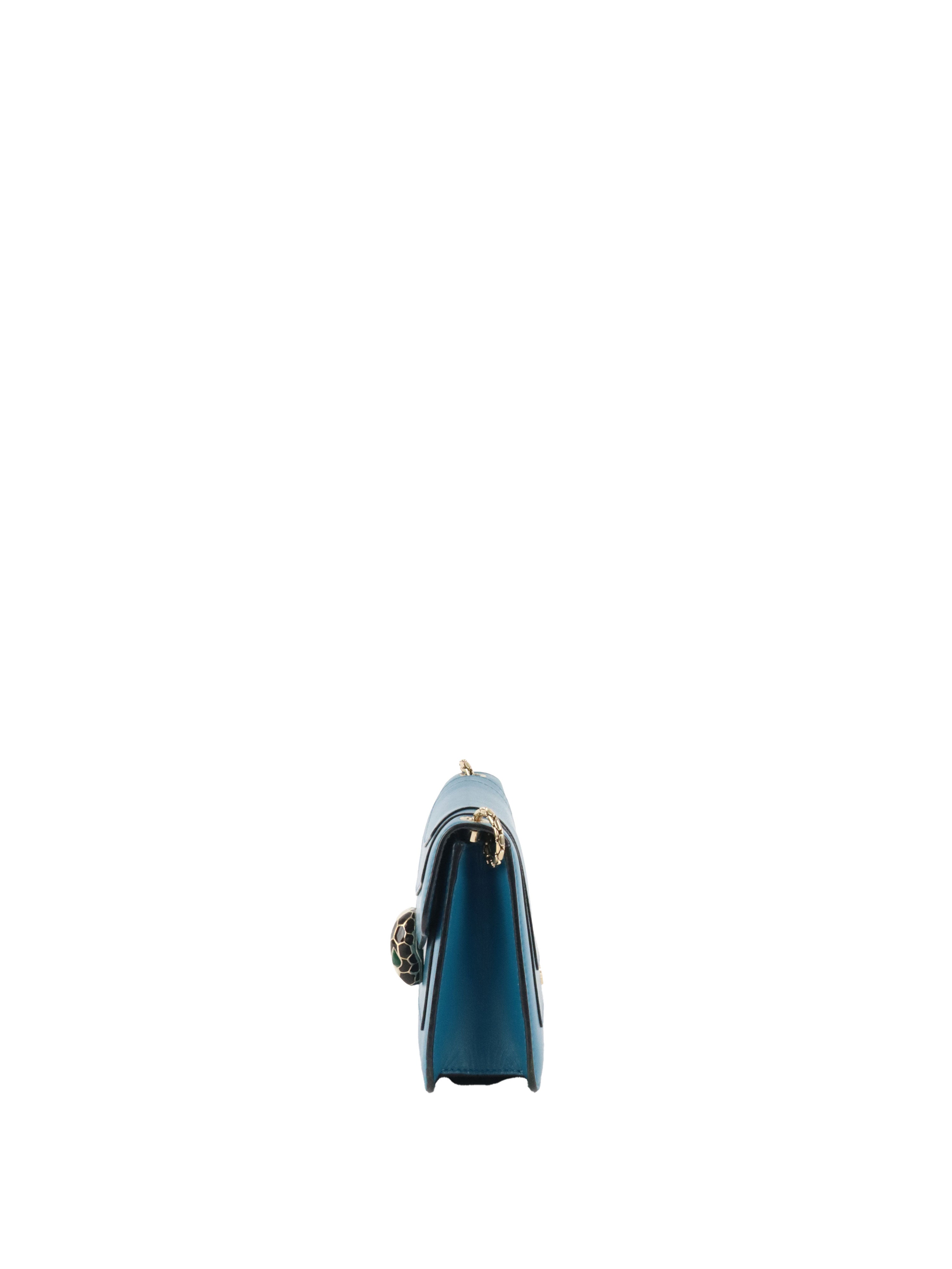 Bvlgari Blue Serpenti Forever Chain Pochette.