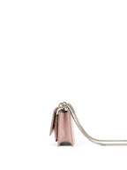 Saint Laurent Mini Pink Sunset Crocodile Embossed Leather Bag