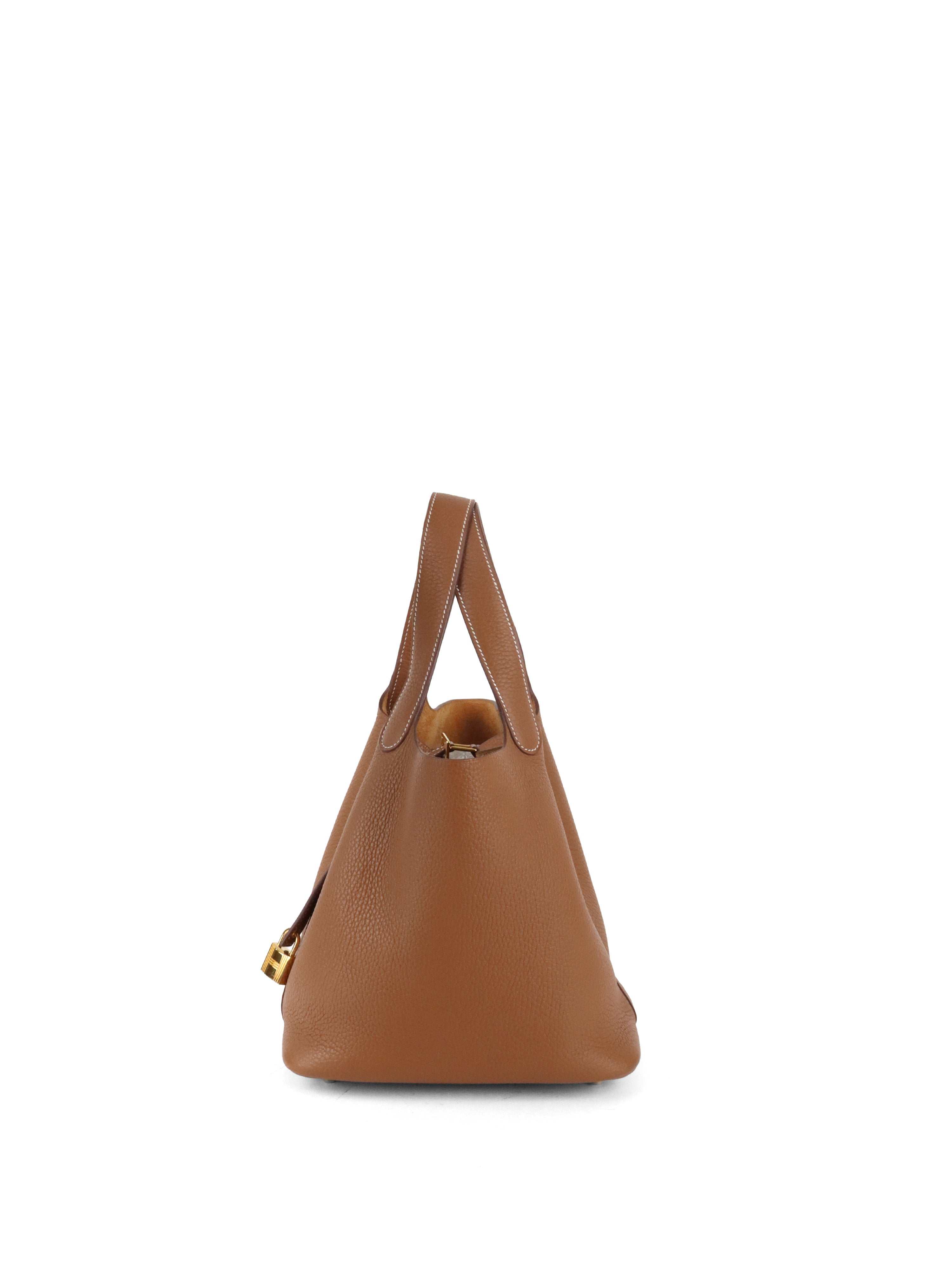 Hermes Picotin 22 Gold Taurillon Clemence Stamp U GHW