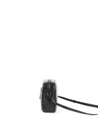 Saint Laurent Black Croc Embossed Camera Lou Bag