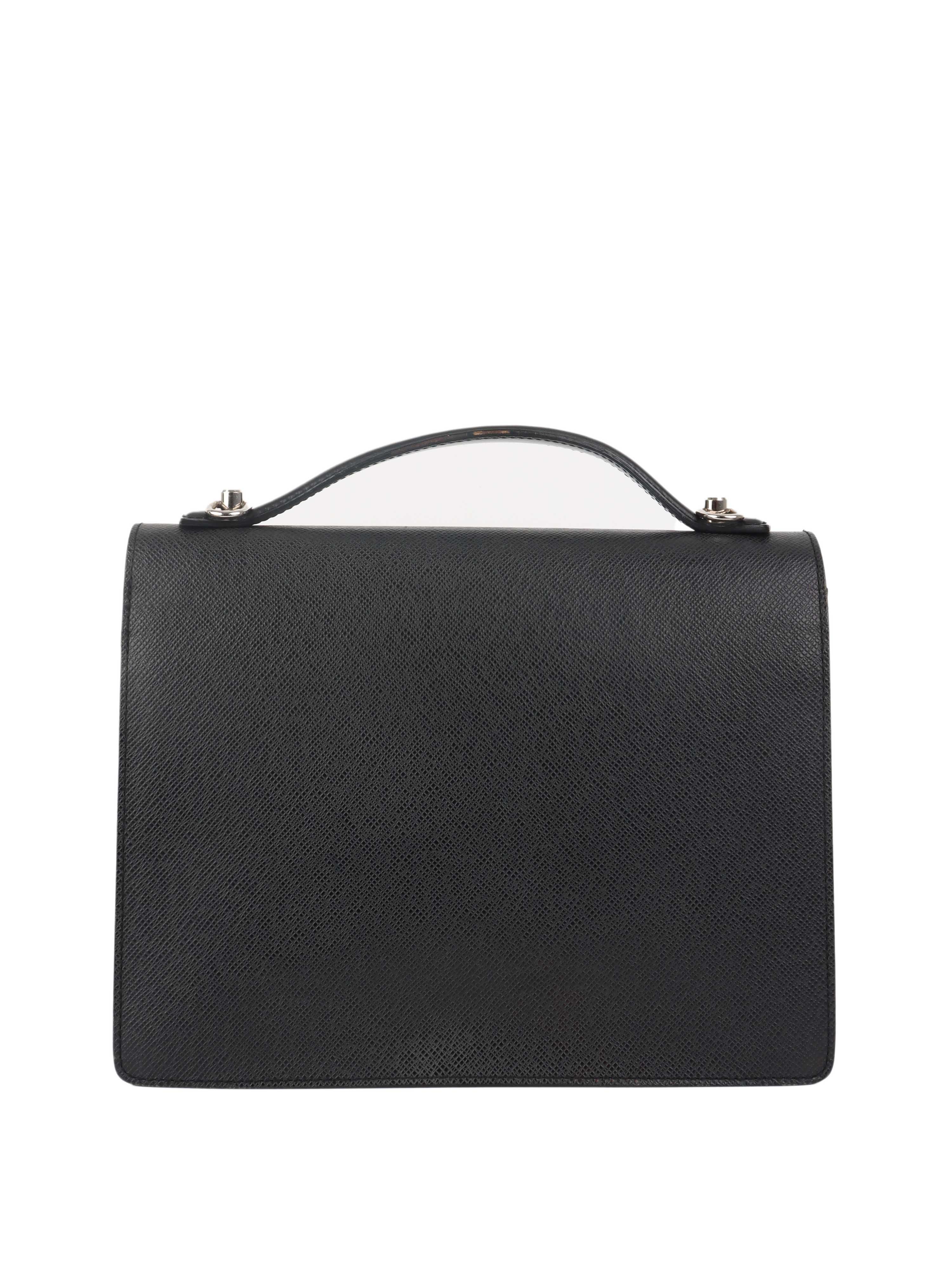 Louis Vuitton Black Vintage Monceau Messenger Bag.