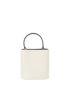 Prada Small Saffiano White Panier Bag.