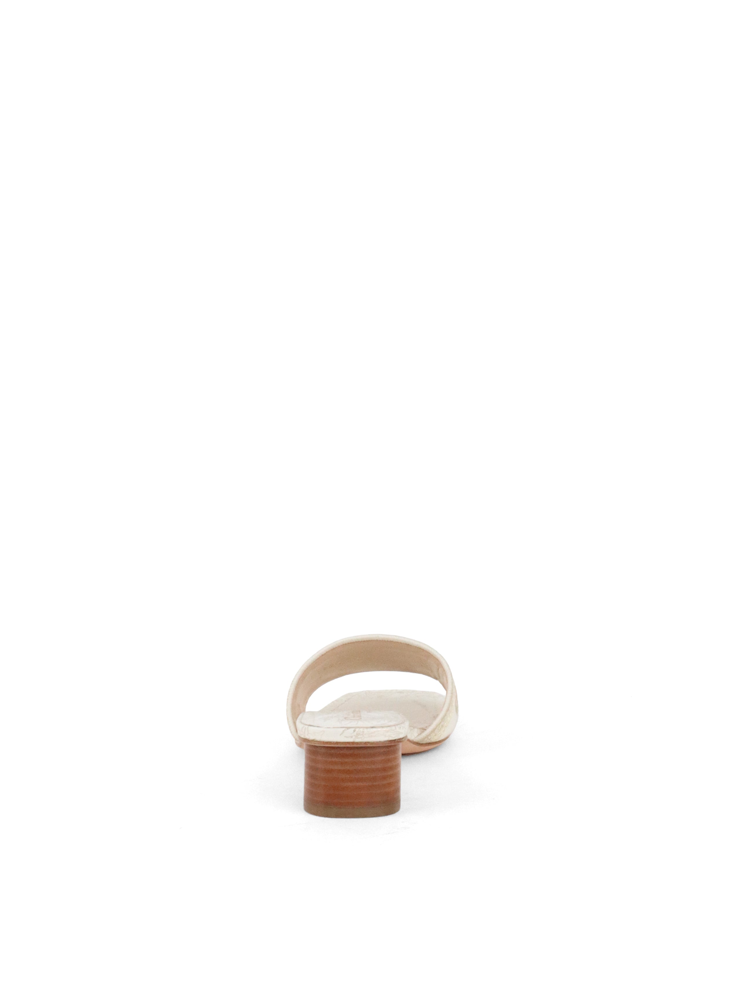 Dior White and Gold-Tone Millefiori Motif Dway Heeled Slide