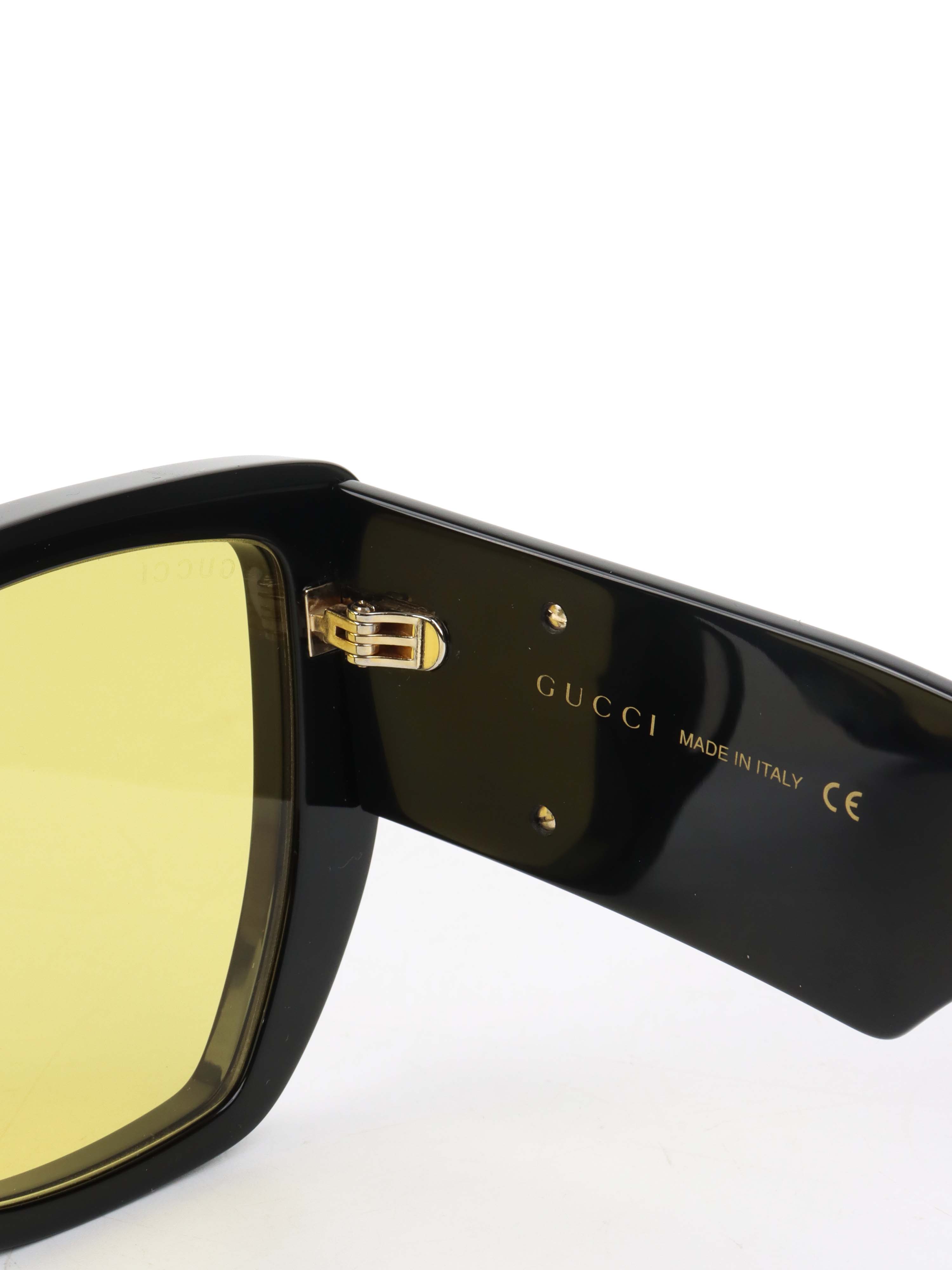 Gucci Green & Yellow Sunglasses
