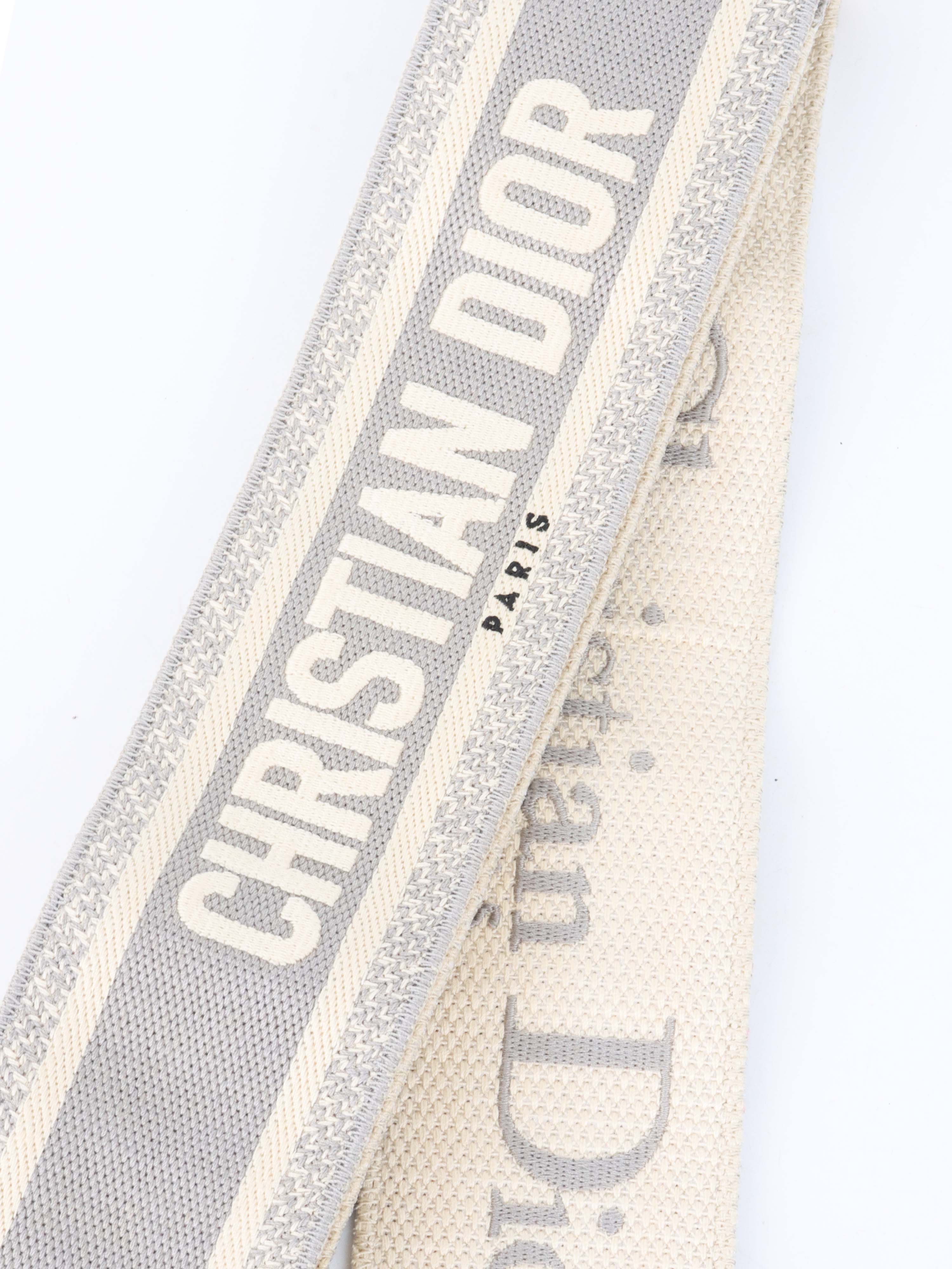 Dior Grey Adjustable Shoulder Strap with Ring